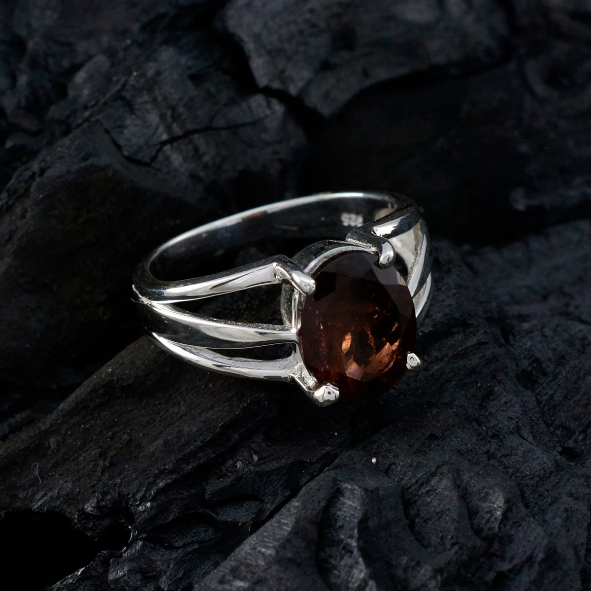 Tourmaline Solitaire French Sterling Silver multicolor Gems Slim Cultural Ring Jewelry - Image 5