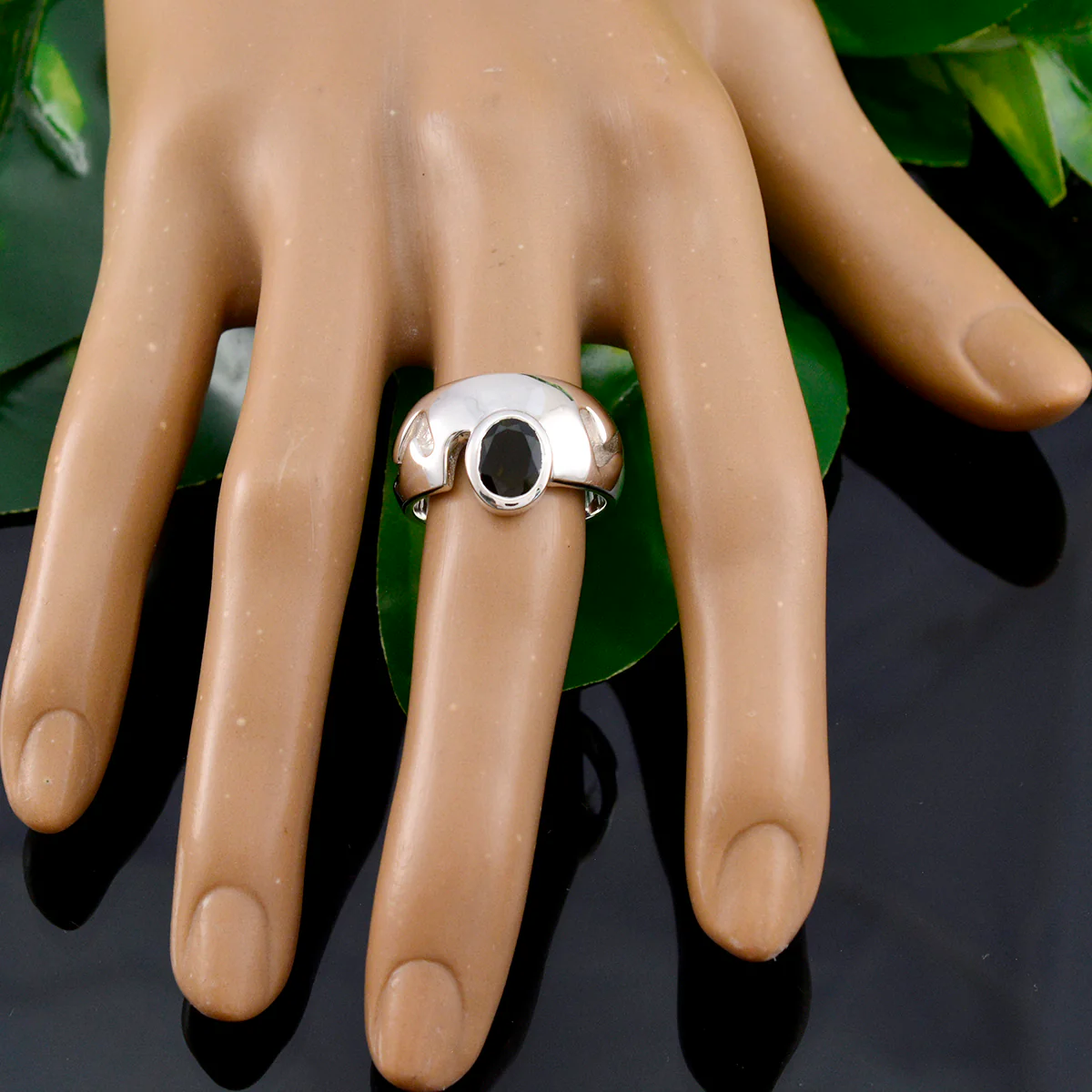 Tourmaline Solitaire German Silver multicolor Gemstone Essential  Cultural Ring Jewelry - Image 6