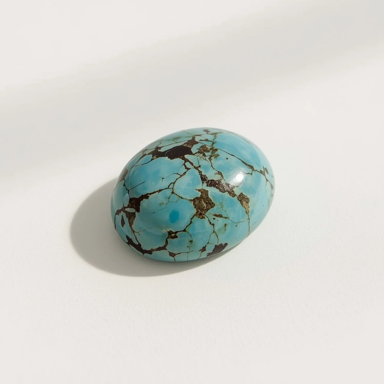 Turquoise 10PC Tiny 4x6 MM Oval Cabochon Blue Brilliant semi Precious Precious Gemstone - Image 2
