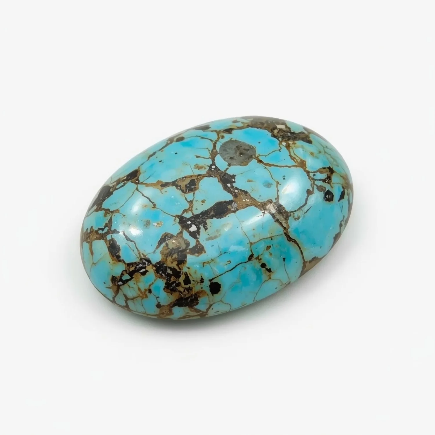 Turquoise 1PC Large 10x12 MM Oval Cabochon Blue Natural semi Precious Loose Gemstone - Image 2