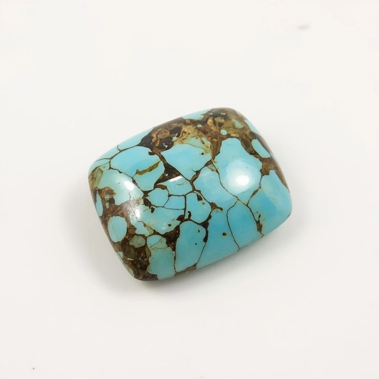 Turquoise 1PC Small 6x8 MM Emerald Cabochon Blue Superior semi Precious Semi Precious Gemstone - Image 2