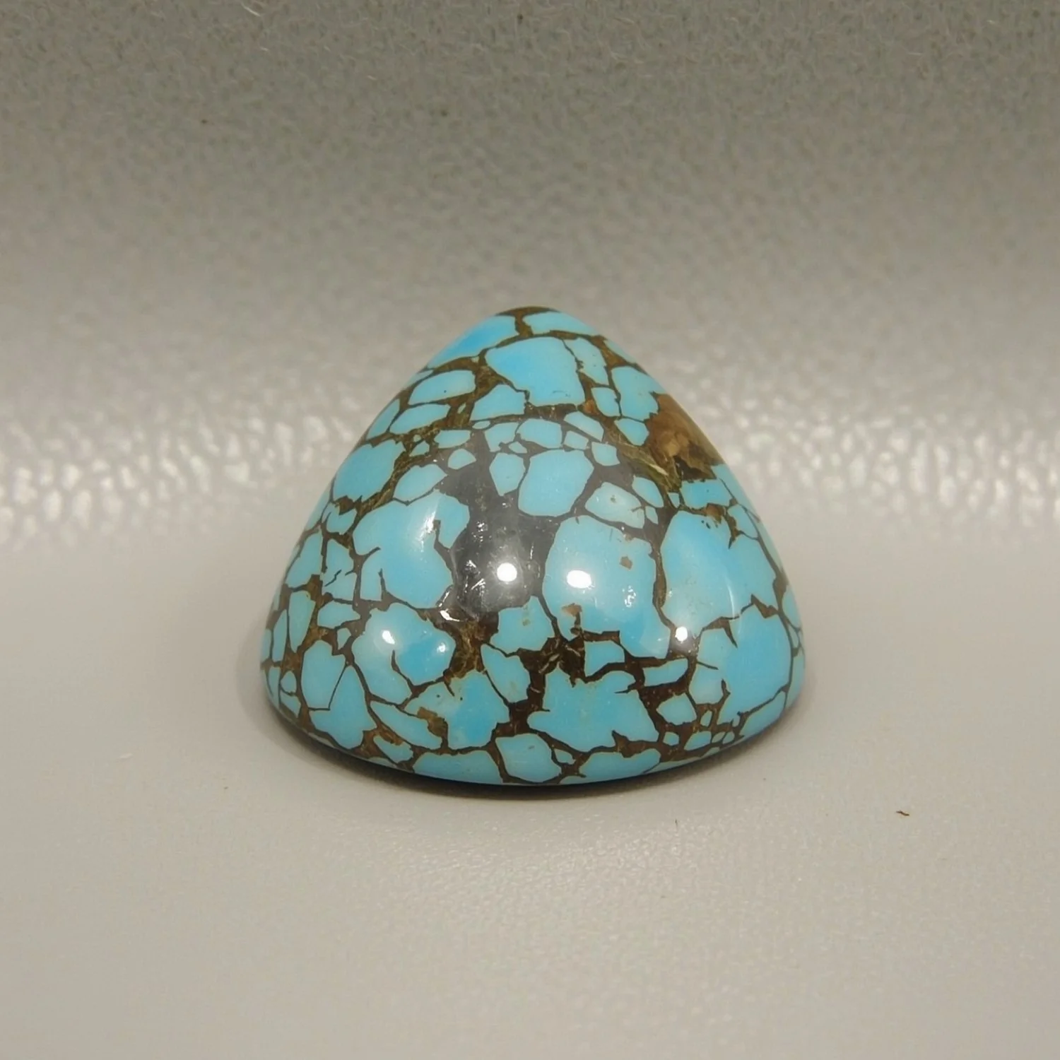 Turquoise 1PC Small 7x7 MM Triangle Cabochon Blue Fiery semi Precious Loose Gemstone - Image 2