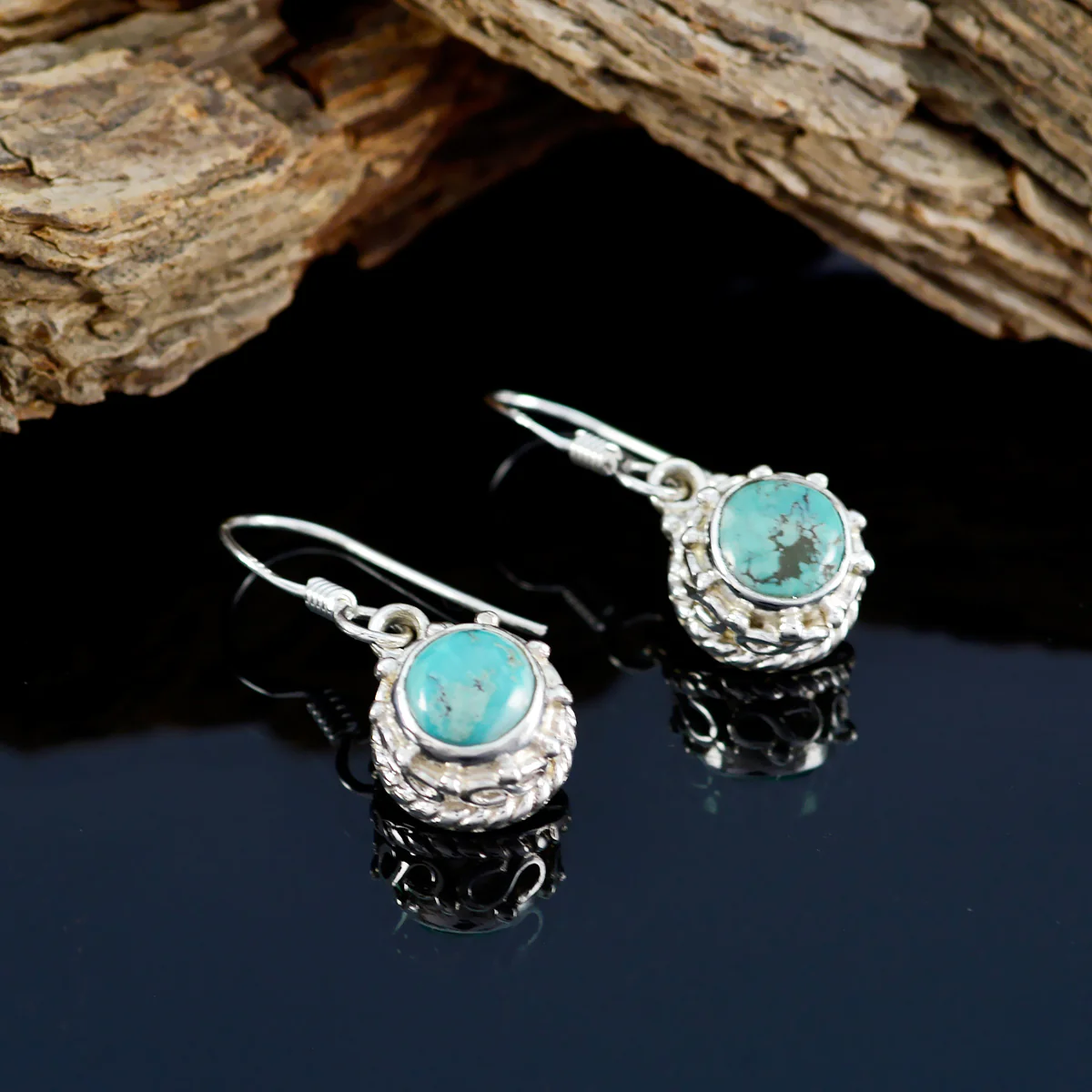 Turquoise American Natalie multiple Dangle Blue 925 Sterling Silver Earring - Image 4