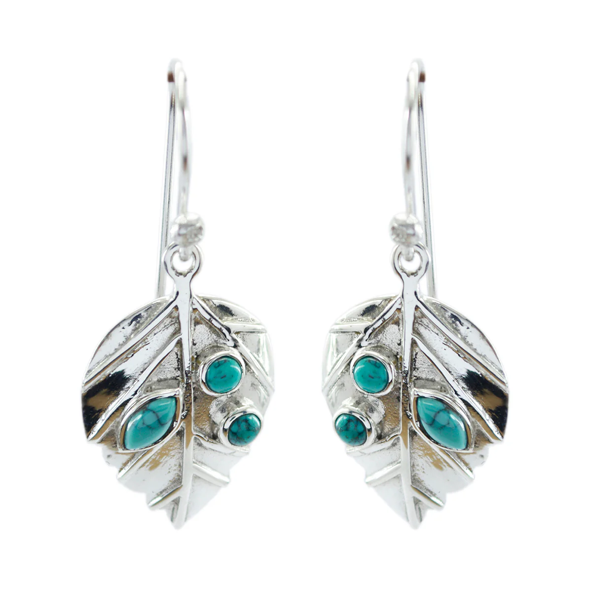 Turquoise Australian Emily multiple Dangle Blue 925 Sterling Silver Earring