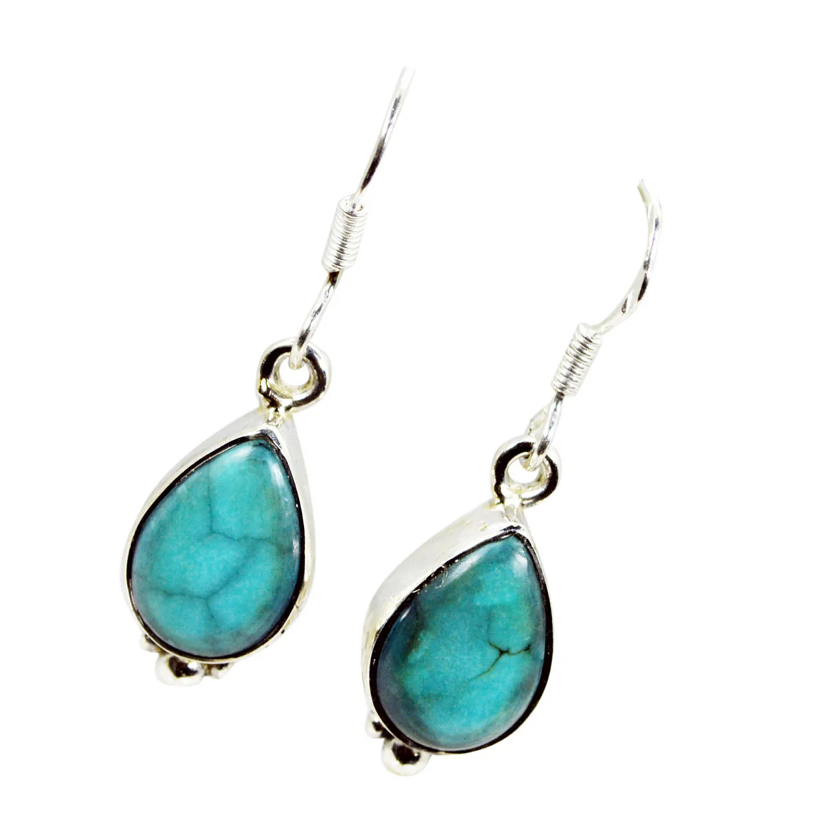 Turquoise Egyptian Clara multiple Dangle Blue 925 Sterling Silver Earring - Image 3