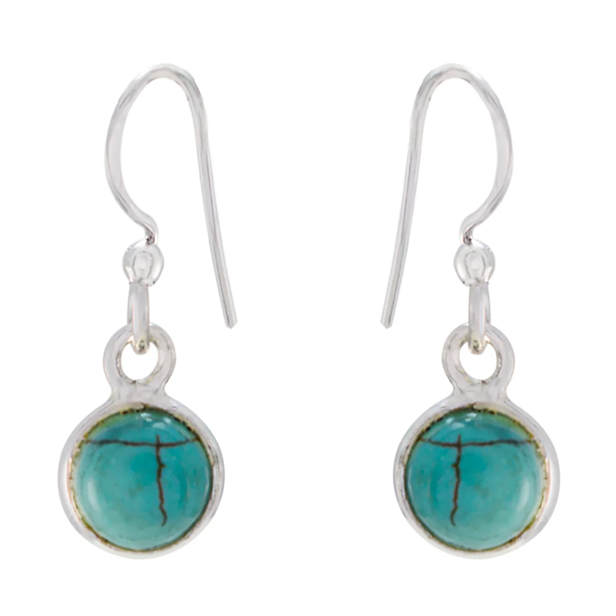 Turquoise French Bella multiple Dangle Blue 925 Silver Earring
