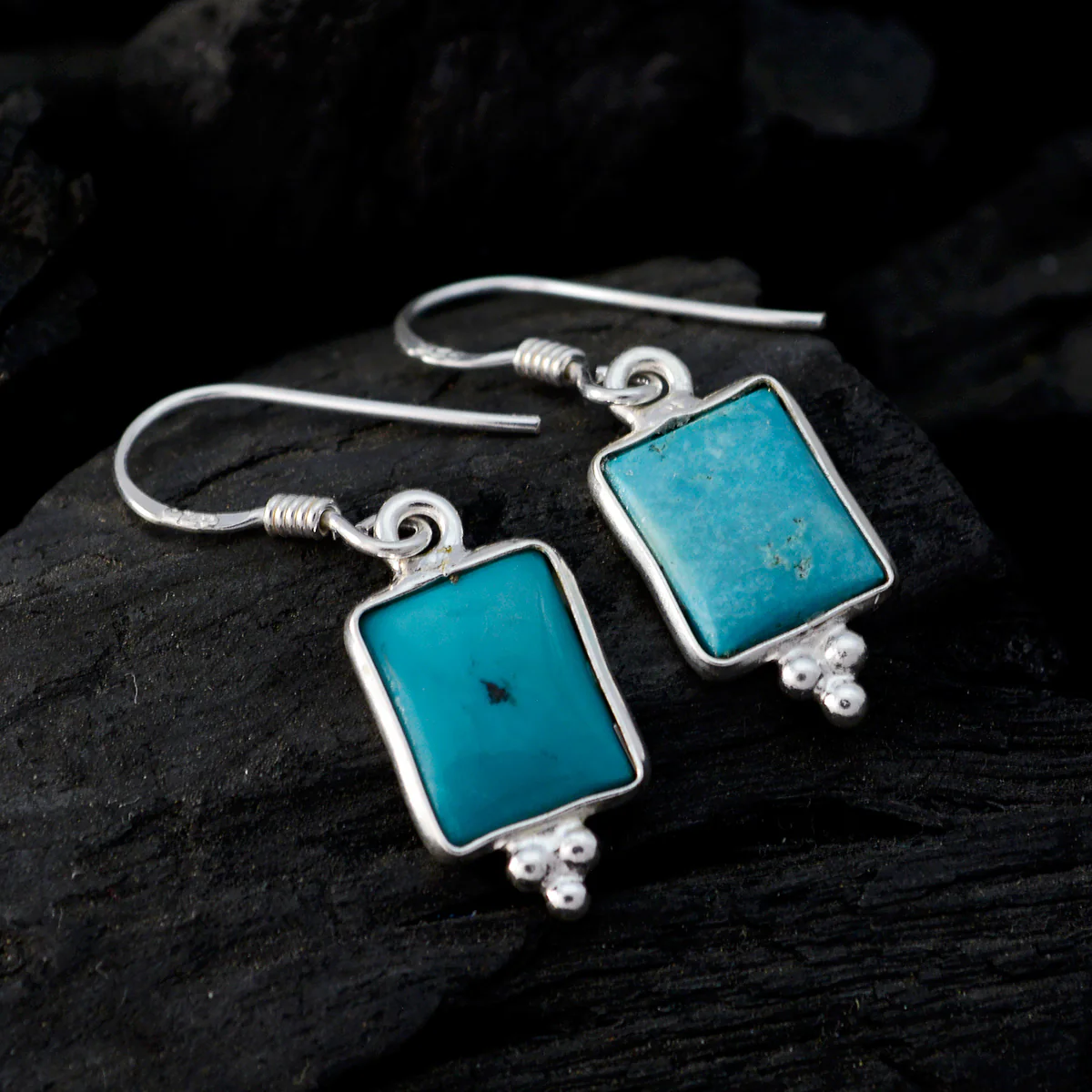 Turquoise Japanese Anna multiple Dangle Blue 92.5 Silver Earring - Image 3