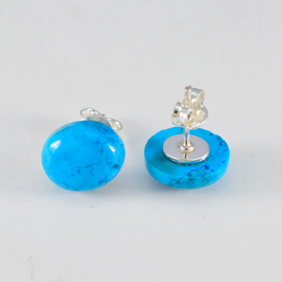 Turquoise Japanese Noelia multiple Stud Blue Silver Earring - Image 2