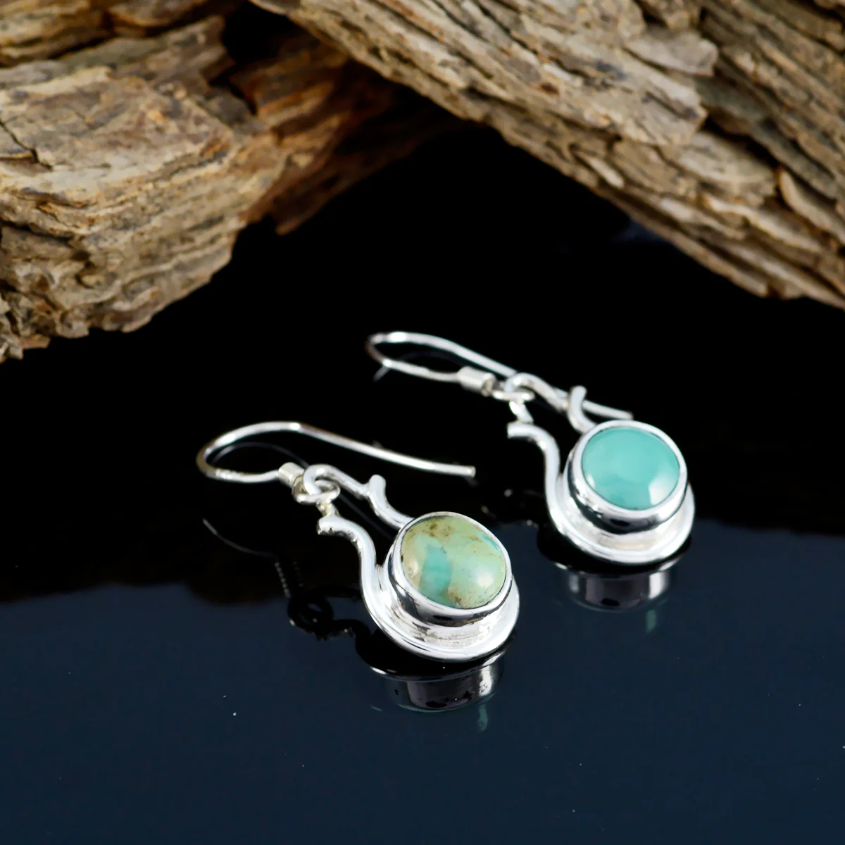Turquoise Spanish Isabel multiple Dangle Blue 925 Silver Earring - Image 4