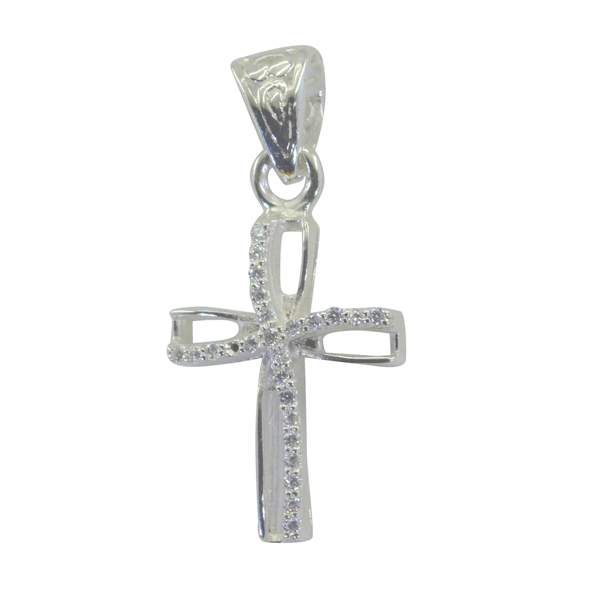 White CZ Featherlight African Sterling Silver multiple Laura Modern White Pendant Jewellery - Image 2