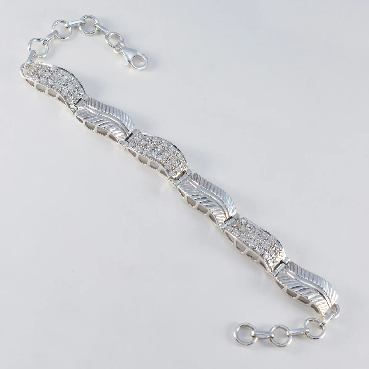 White CZ Gemstone Day Versatile White 925 Silver Tennis Bracelet - Image 3