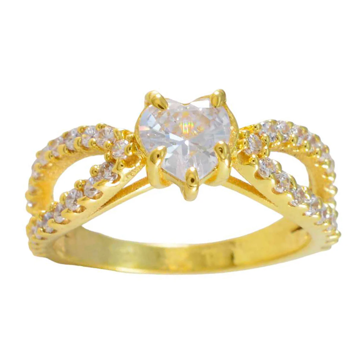 White CZ Halo American 925 Sterling Silver White Gems Delicate Modern Ring Jewellery - Image 3
