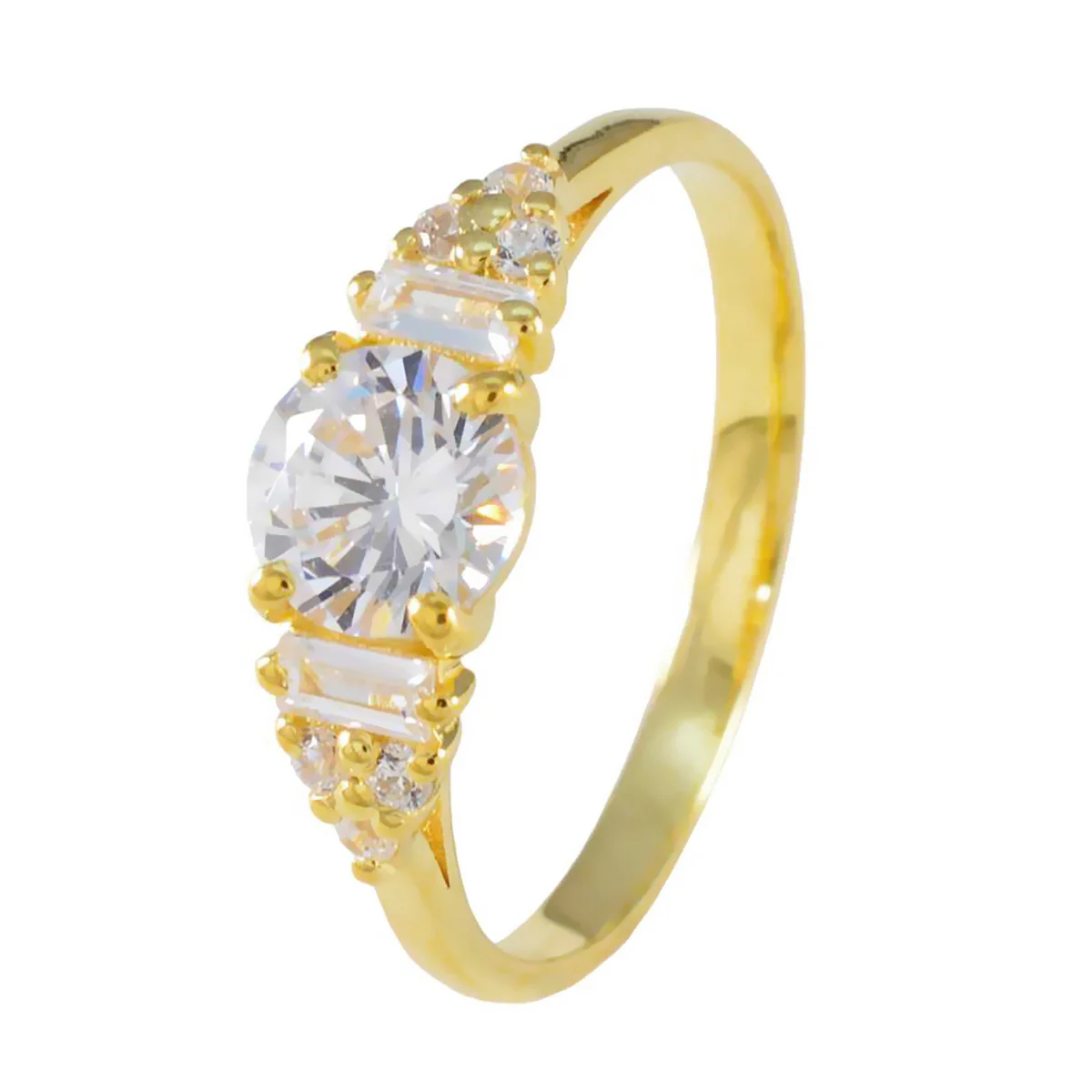 White CZ Halo American Silver White Gemstones Delicate Fairytale Ring Jewellery - Image 2