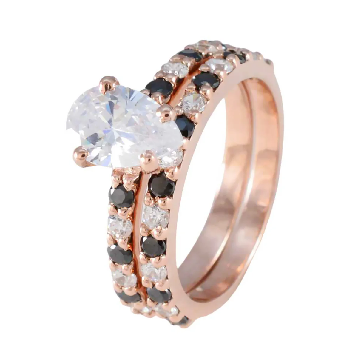 White CZ Halo Indian 925 Silver White Gemstones Whisper-thin valentine Ring Jewelry - Image 2