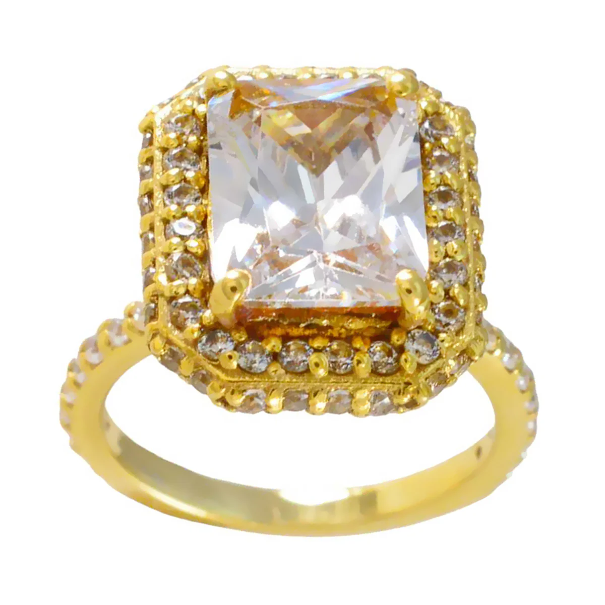 White CZ Halo Korean Silver White Gemstones Slim Love Ring Jewelry - Image 3