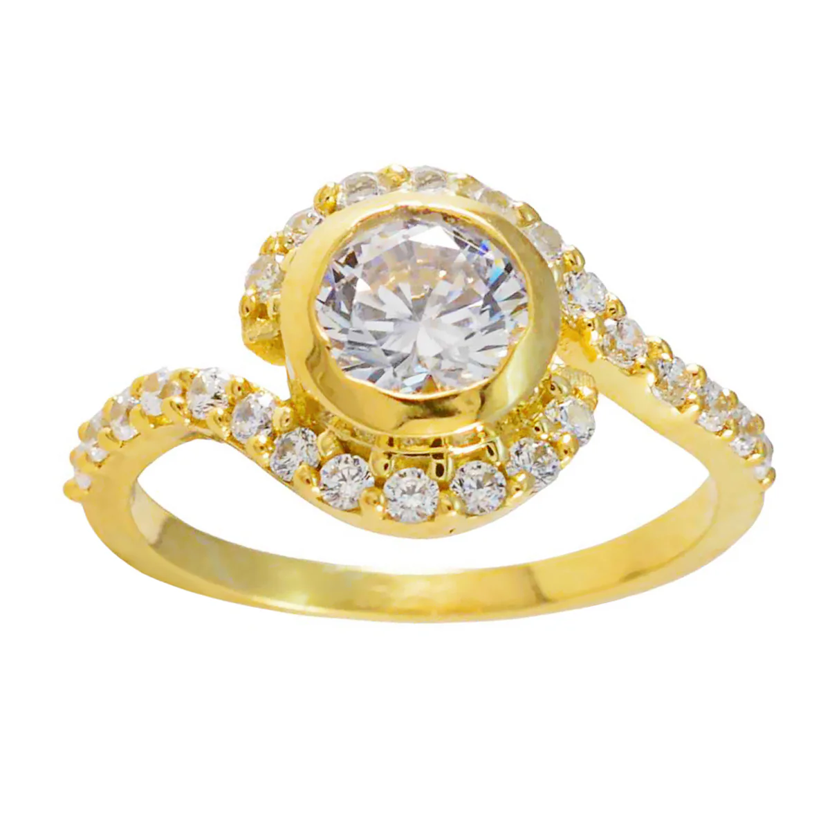 White CZ Halo Latin American 925 Sterling Silver White Gemstones Delicate Luxurious Ring Jewellery - Image 3