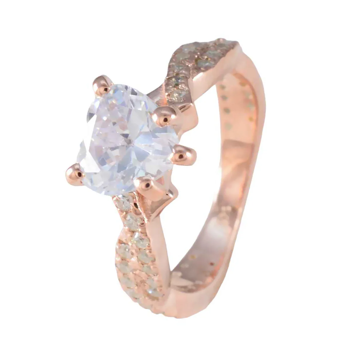 White CZ Halo Latin American 925 Sterling Silver White Gemstones Slim Heart Ring Jewellery - Image 2