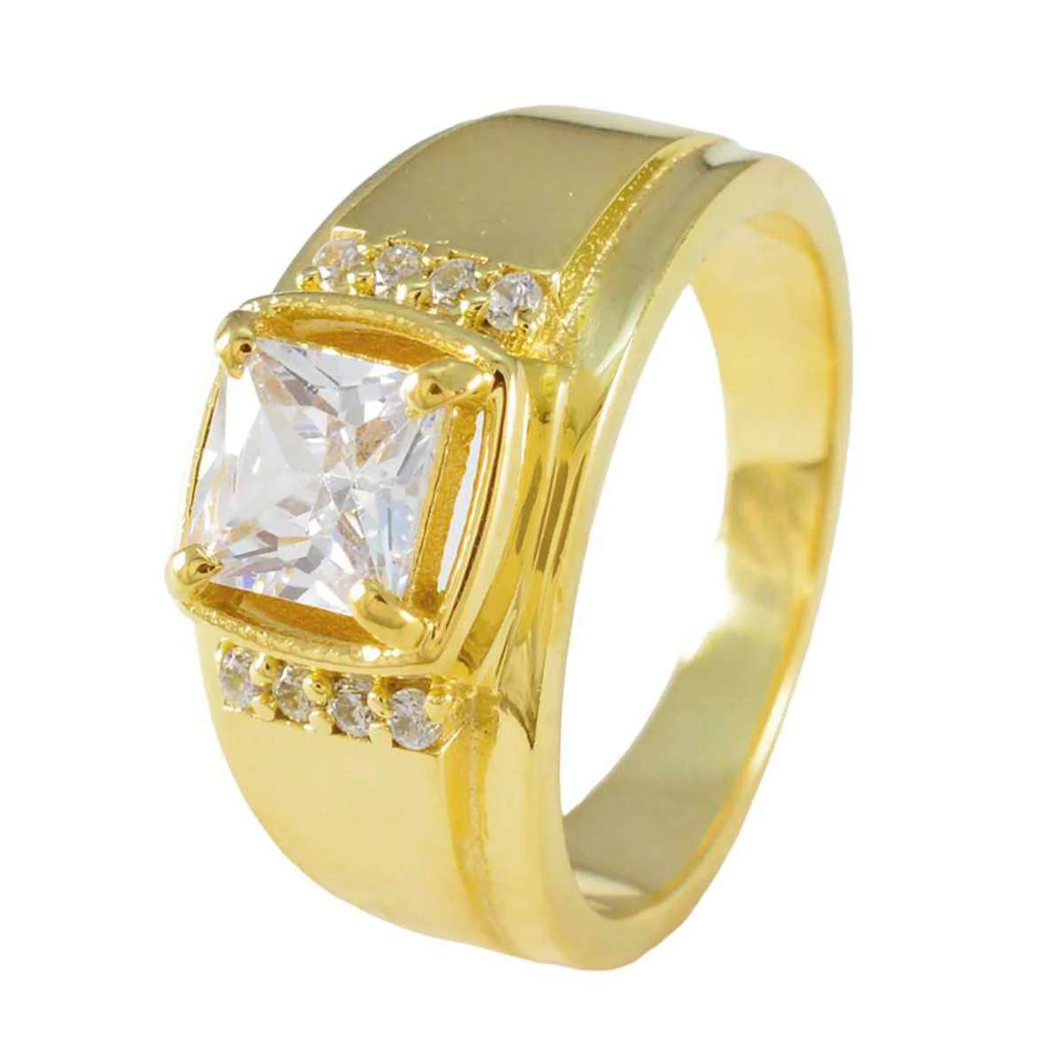 White CZ Halo Latin American Silver White Gemstone Mid-weight Love Ring Jewellery - Image 2