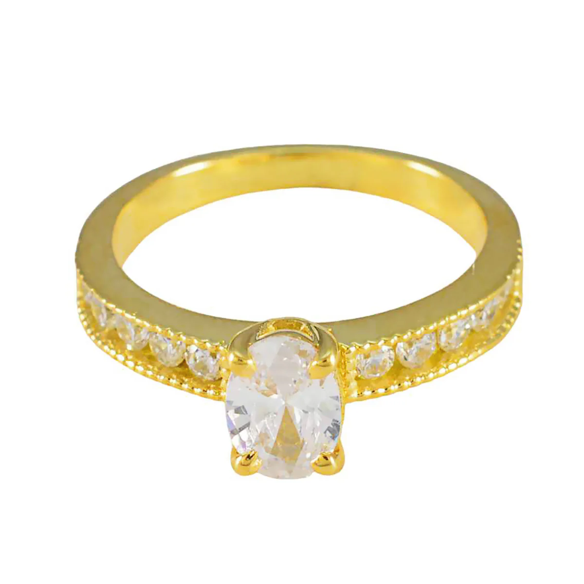 White CZ multiple Korean Silver White Gemstone Delicate Glamorous Ring Jewelry