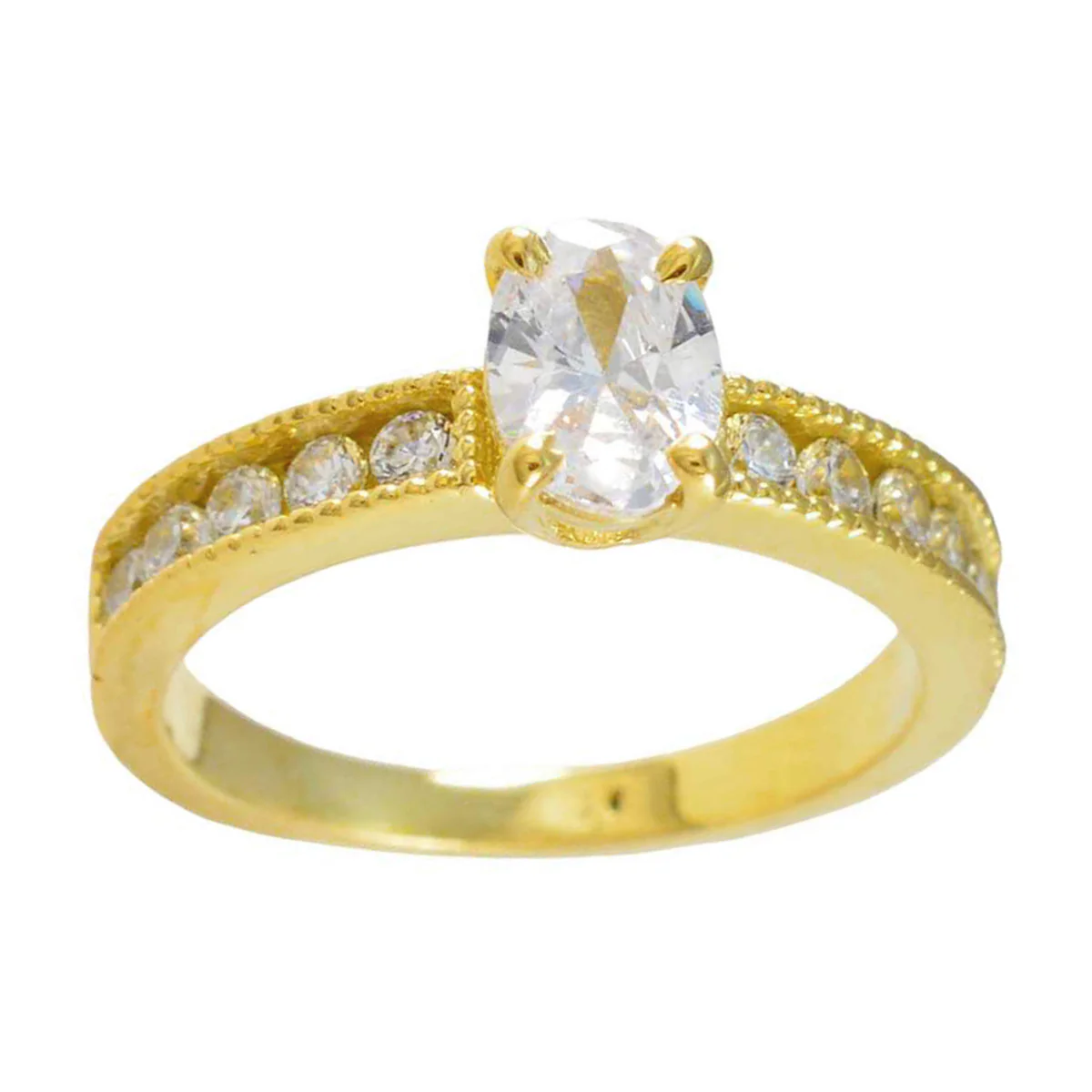 White CZ multiple Korean Silver White Gemstone Delicate Glamorous Ring Jewelry - Image 3