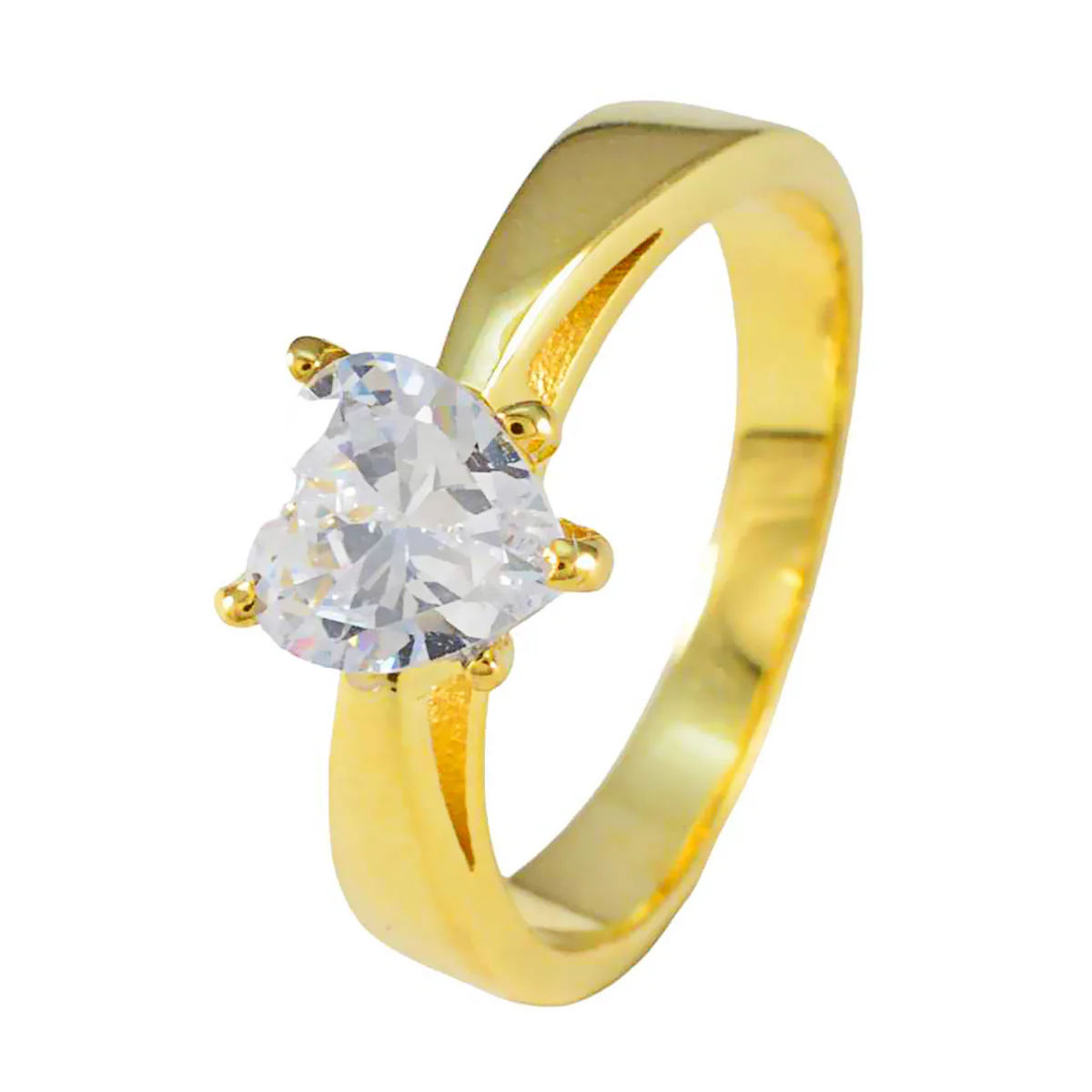 White CZ Solitaire Korean 92.5 Silver White Gemstones Whisper-thin Glamorous Ring Jewellery - Image 2