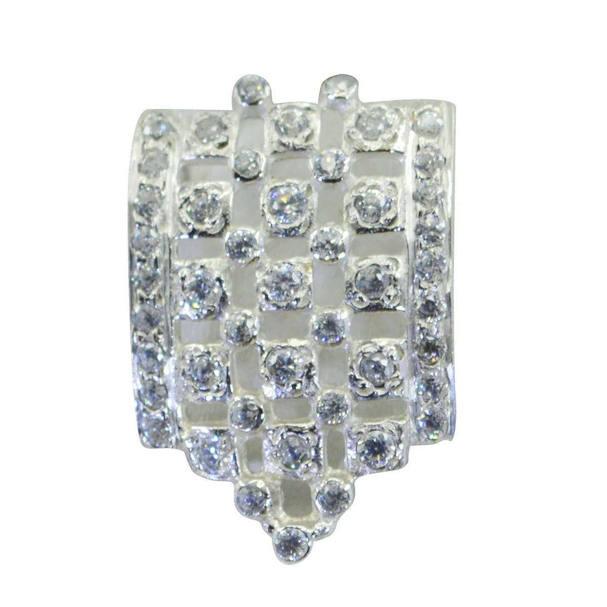 White CZ Statement Mexican 92.5 Silver multiple Stella Graceful White Pendant Jewellery - Image 2