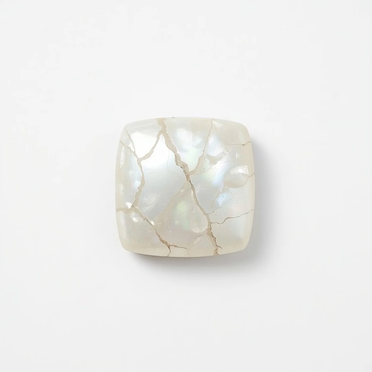 White Pearl  10PC Tiny 3x3 MM Square Cabochon White Natural Precious Semi Precious Gemstone