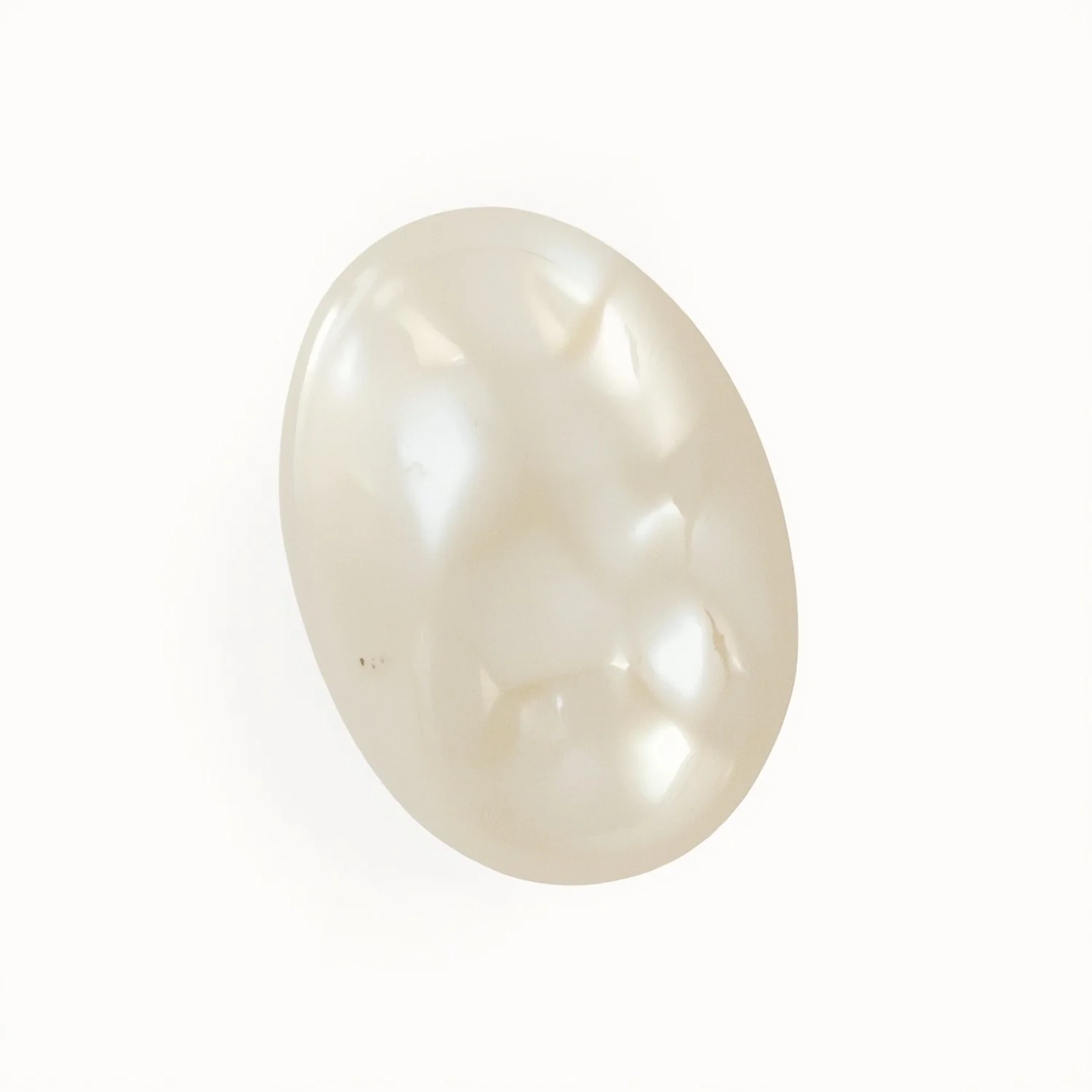 White Pearl 1PC Large 10x12 MM Oval Cabochon White Shine Precious Loose Gems