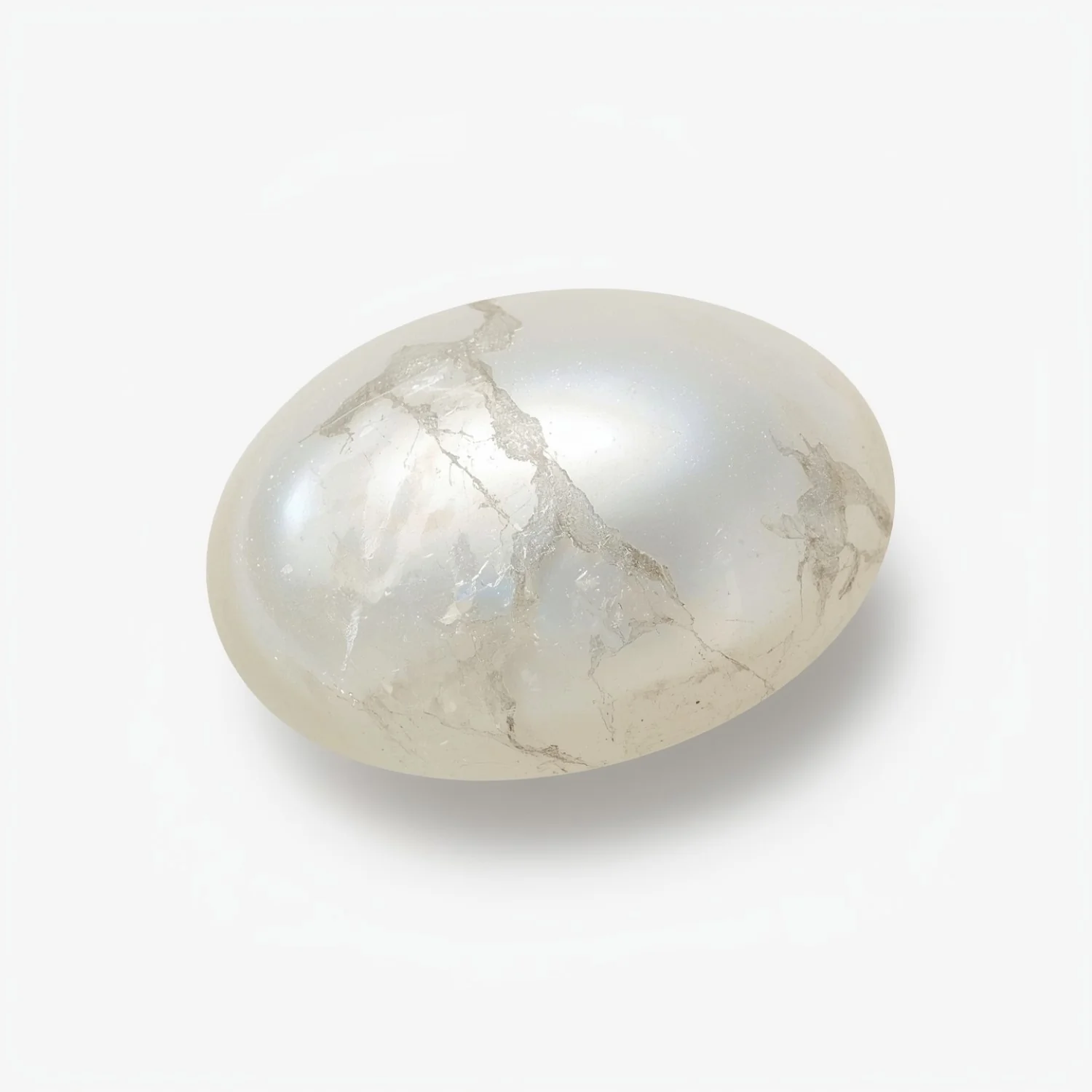 White Pearl 1PC Large 10x12 MM Oval Cabochon White Shine Precious Loose Gems - Image 2