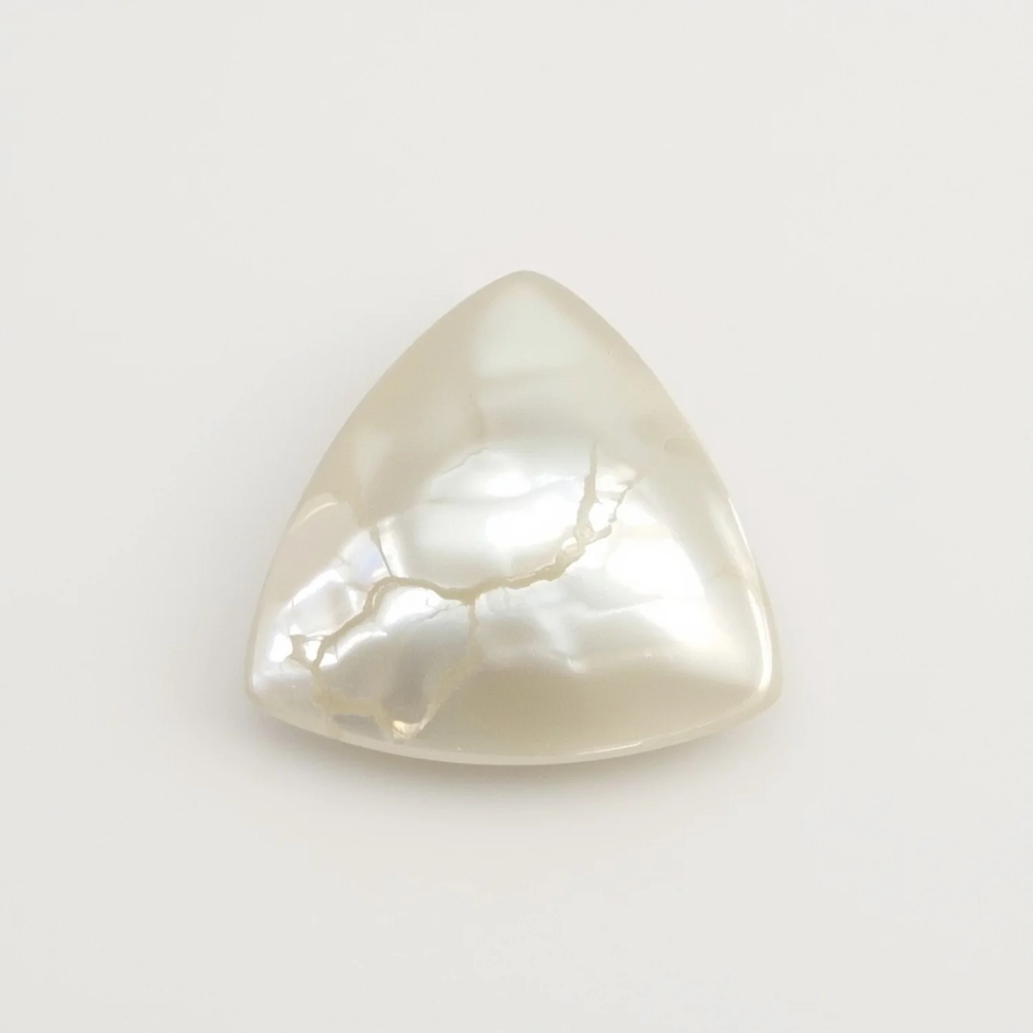 White Pearl 1PC Large 11x11 MM Triangle Cabochon White Pure Precious Loose Gemstones - Image 2