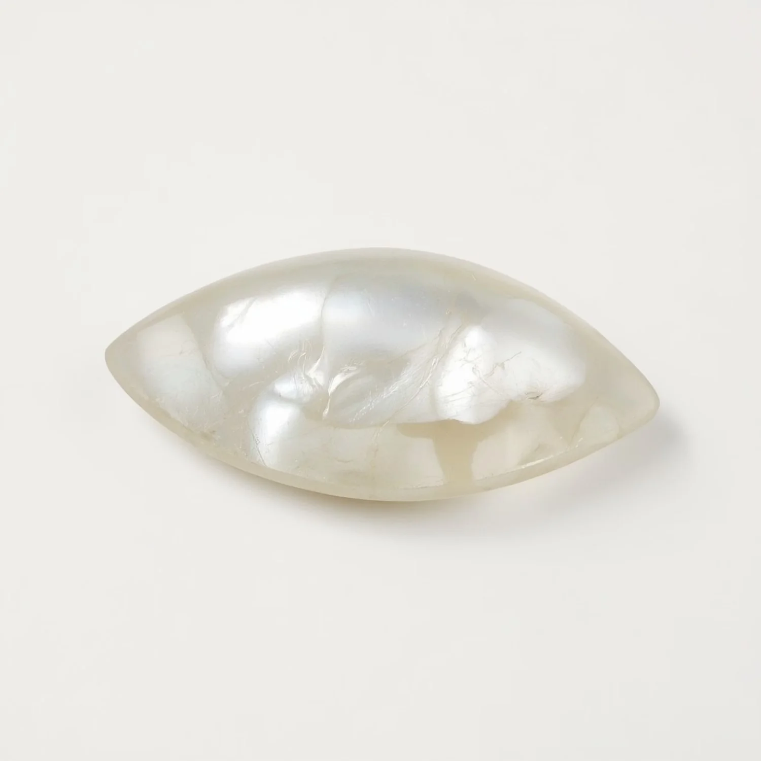 White Pearl 1PC Large 8x16 MM Marquise Cabochon White Fiery Precious Gems - Image 2