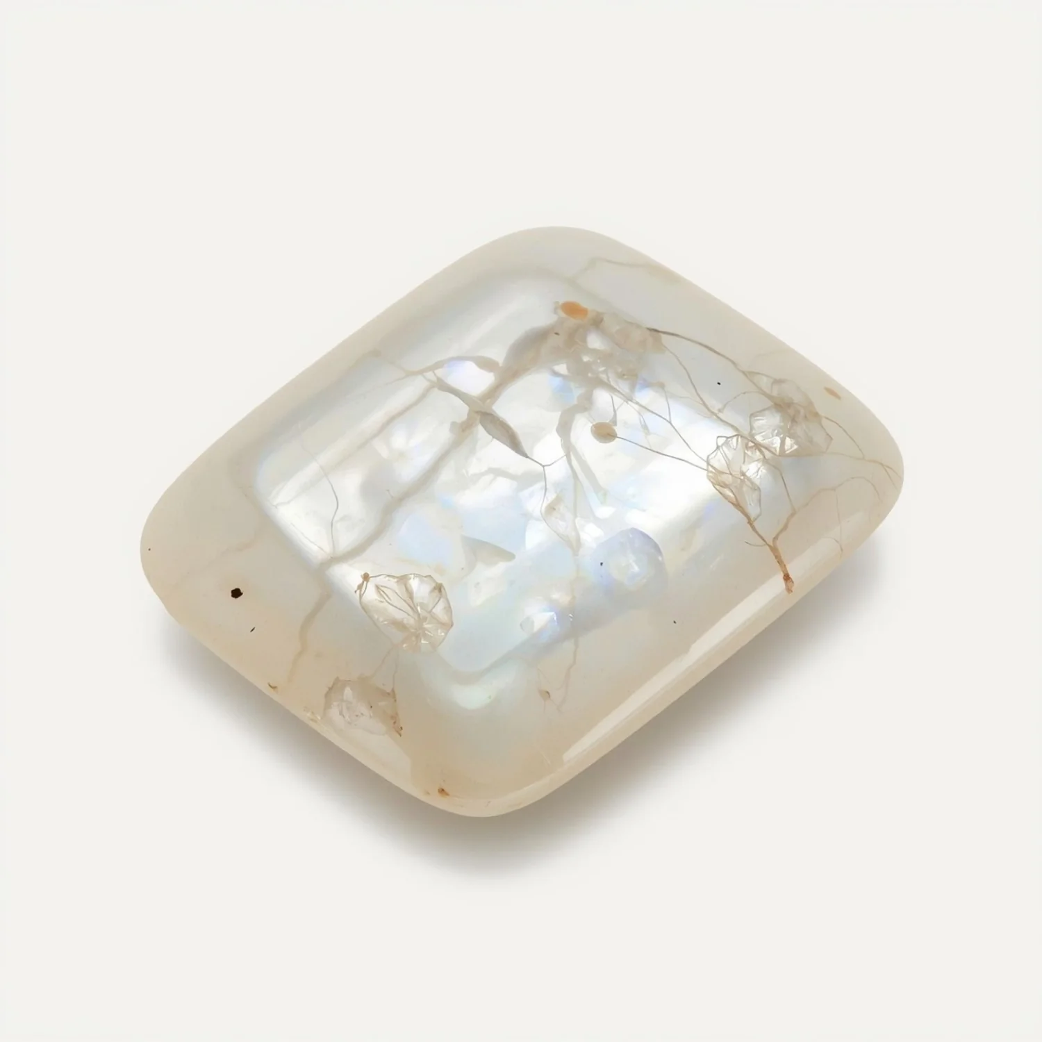 White Pearl 1PC Medium 8x10 MM Emerald Cabochon White Pure Precious Loose Gems - Image 2
