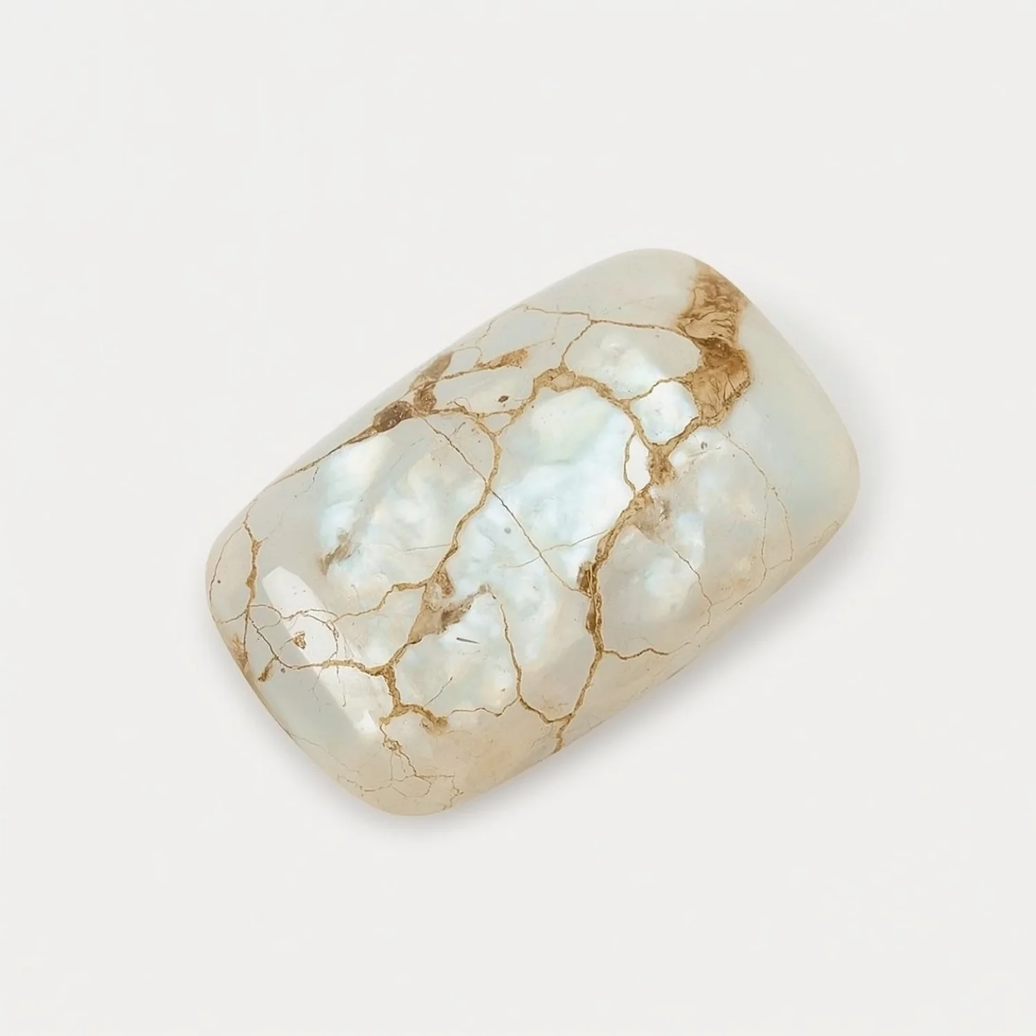 White Pearl 1PC Small 5x10 MM Baguette Cabochon White Shine Precious Loose Gemstones