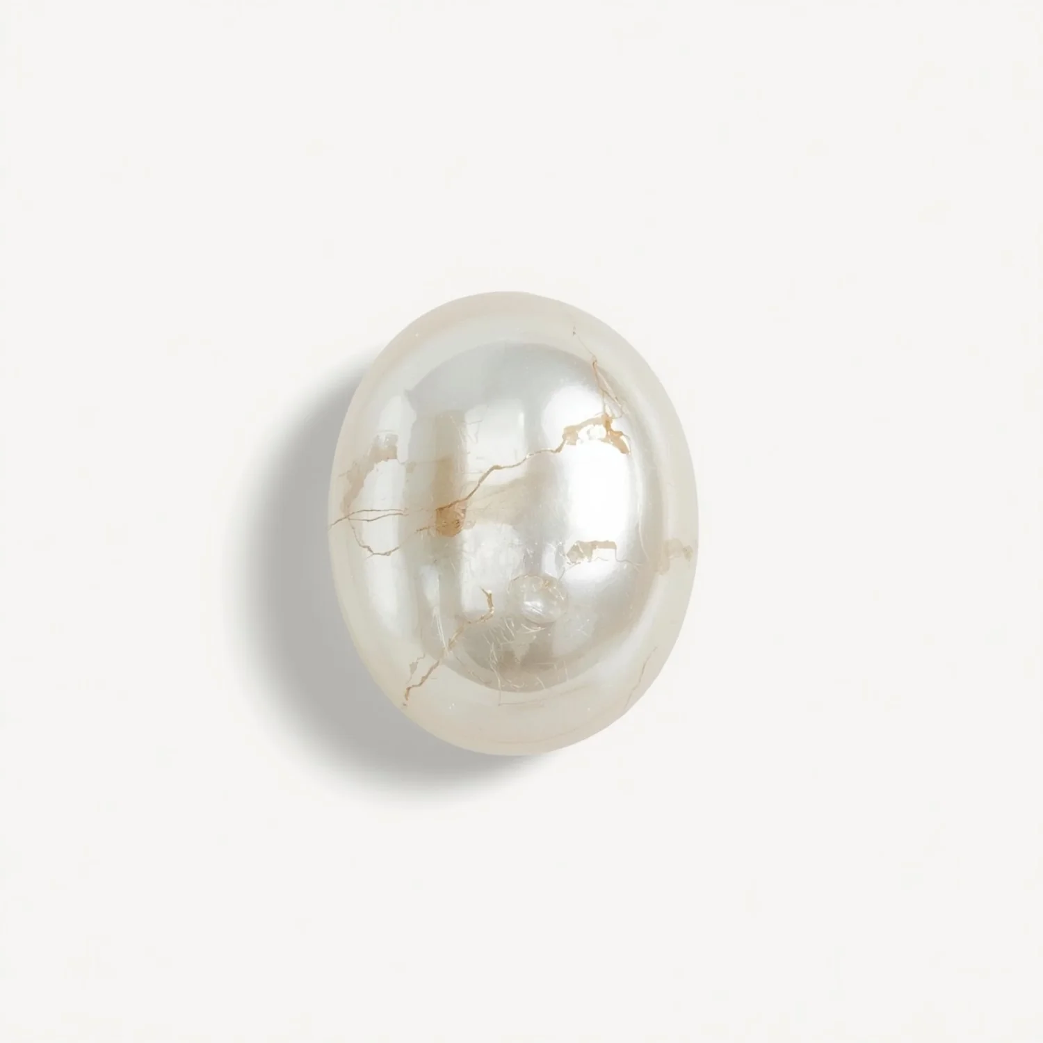White Pearl 1PC Small 6x9 MM Oval Cabochon White Brilliant Precious Loose Gems - Image 2