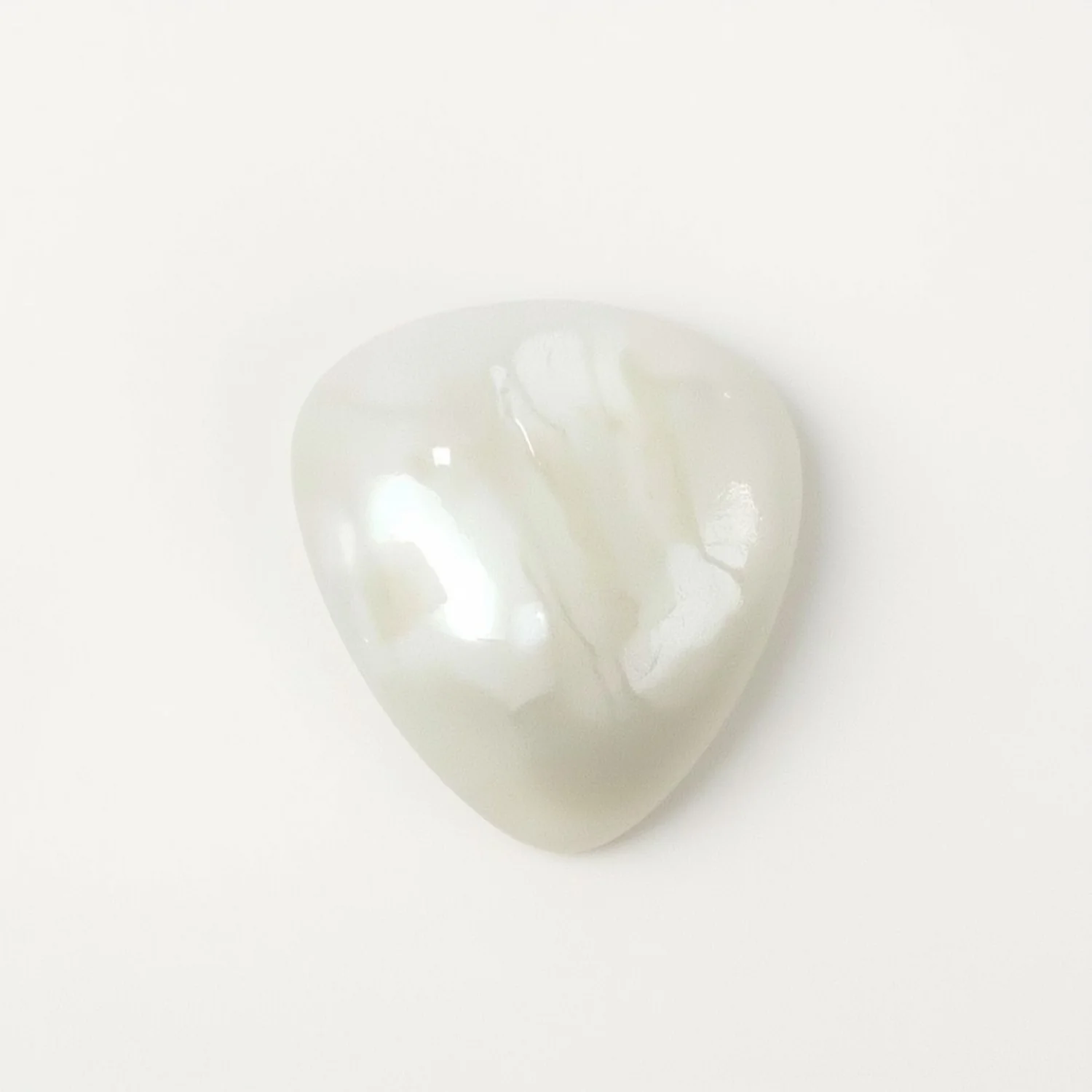 White Pearl  1PC Small 7x7 MM Triangle Cabochon White High-Quality Precious Precious Gemstone - Image 2
