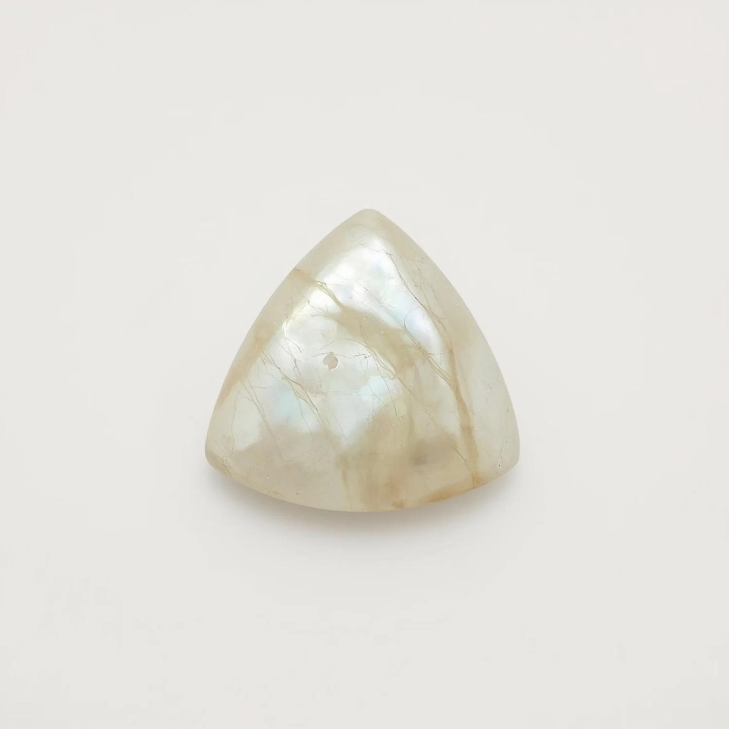 White Pearl 1PC Small 8x8 MM Triangle Cabochon White Natural Precious Gems - Image 2