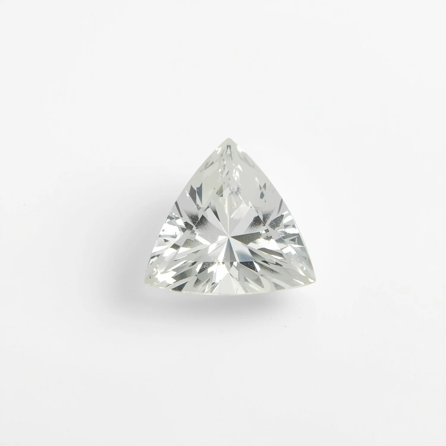 White Topaz 10PC Tiny 3x3 MM Triangle Faceted White Fiery Semi Precious Loose Gemstone