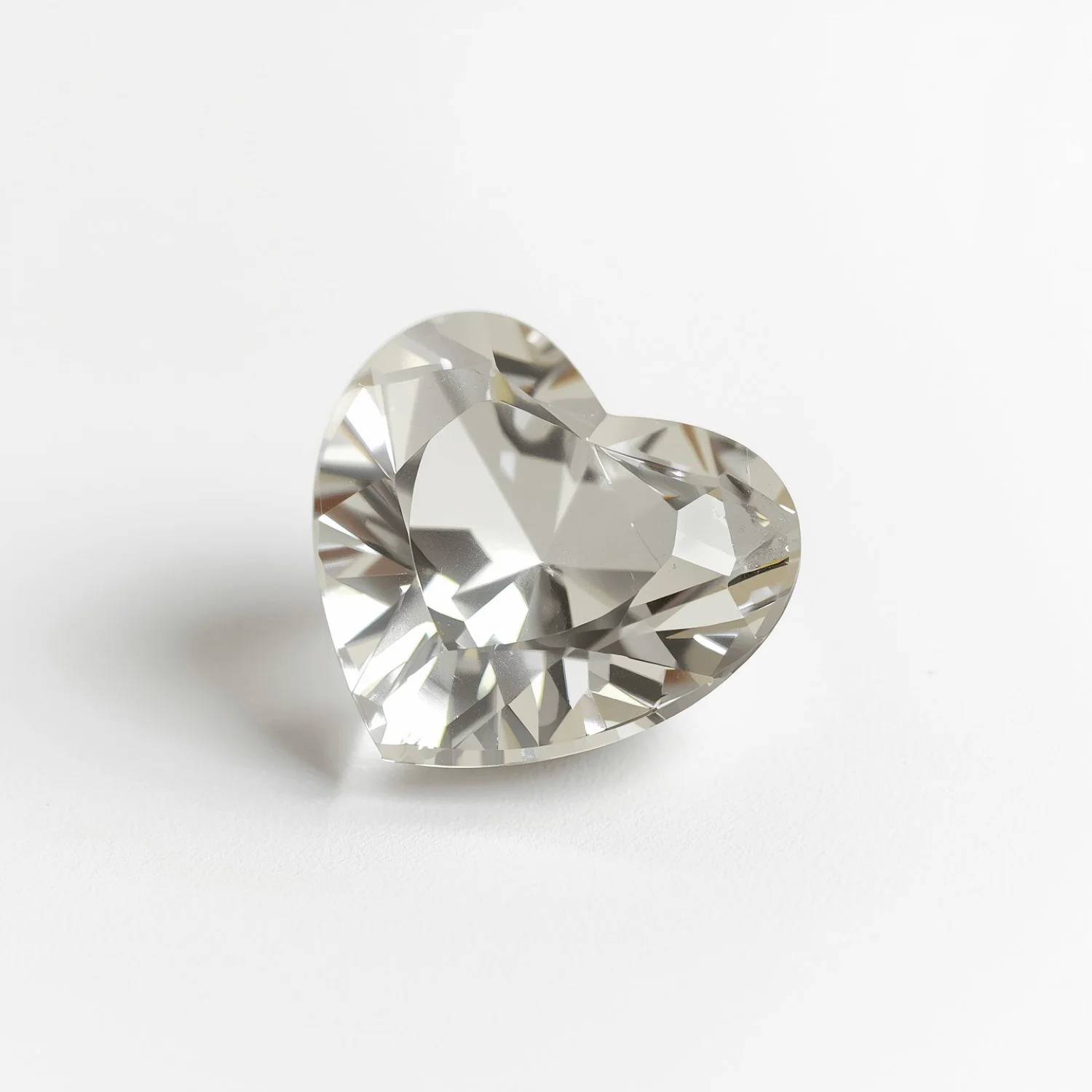 White Topaz 1PC Chunky 14x14 MM Heart Faceted White Genuine Semi Precious Loose Gems - Image 2