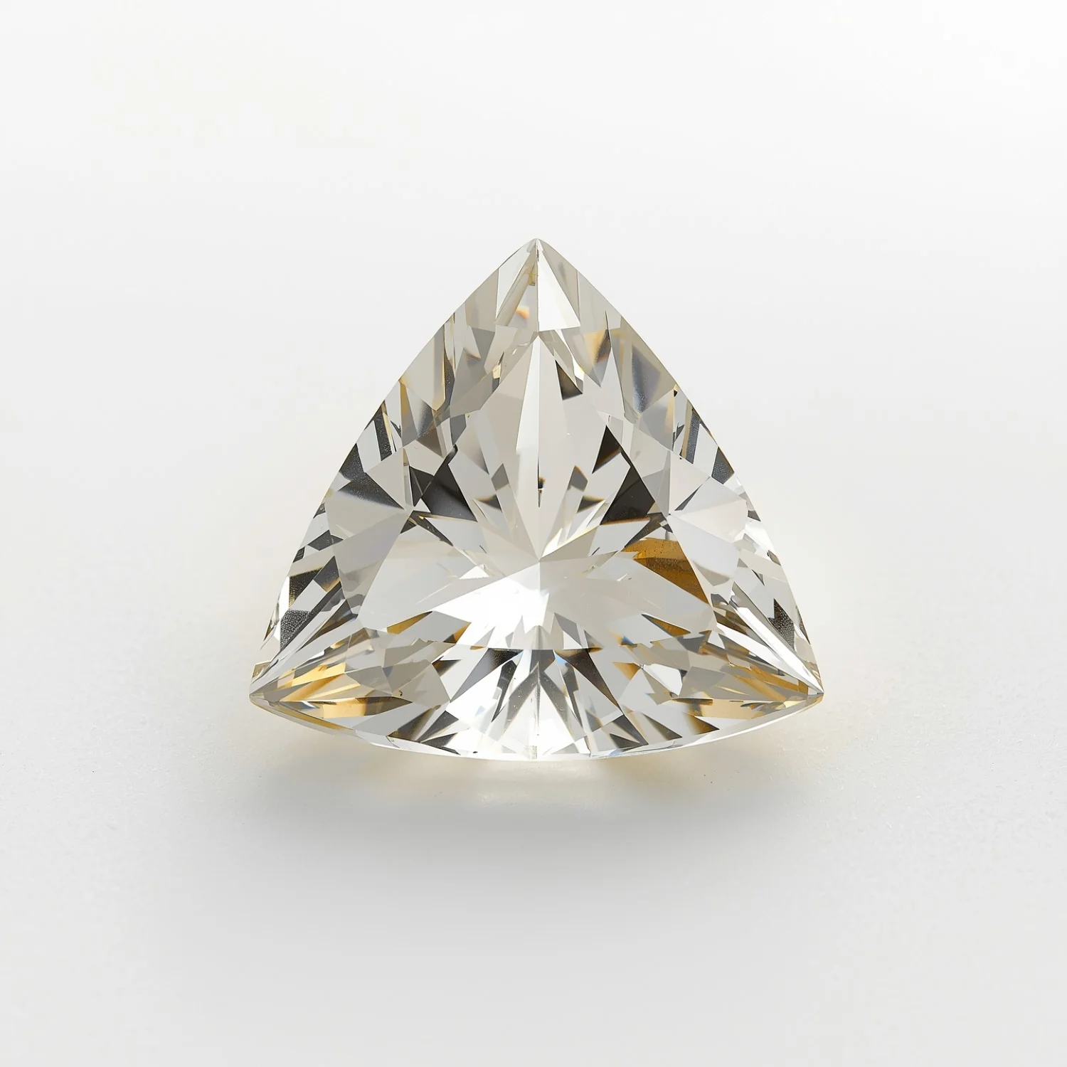 White Topaz 1PC Chunky 15x15 MM Triangle Faceted White Superior Semi Precious Loose Gemstone