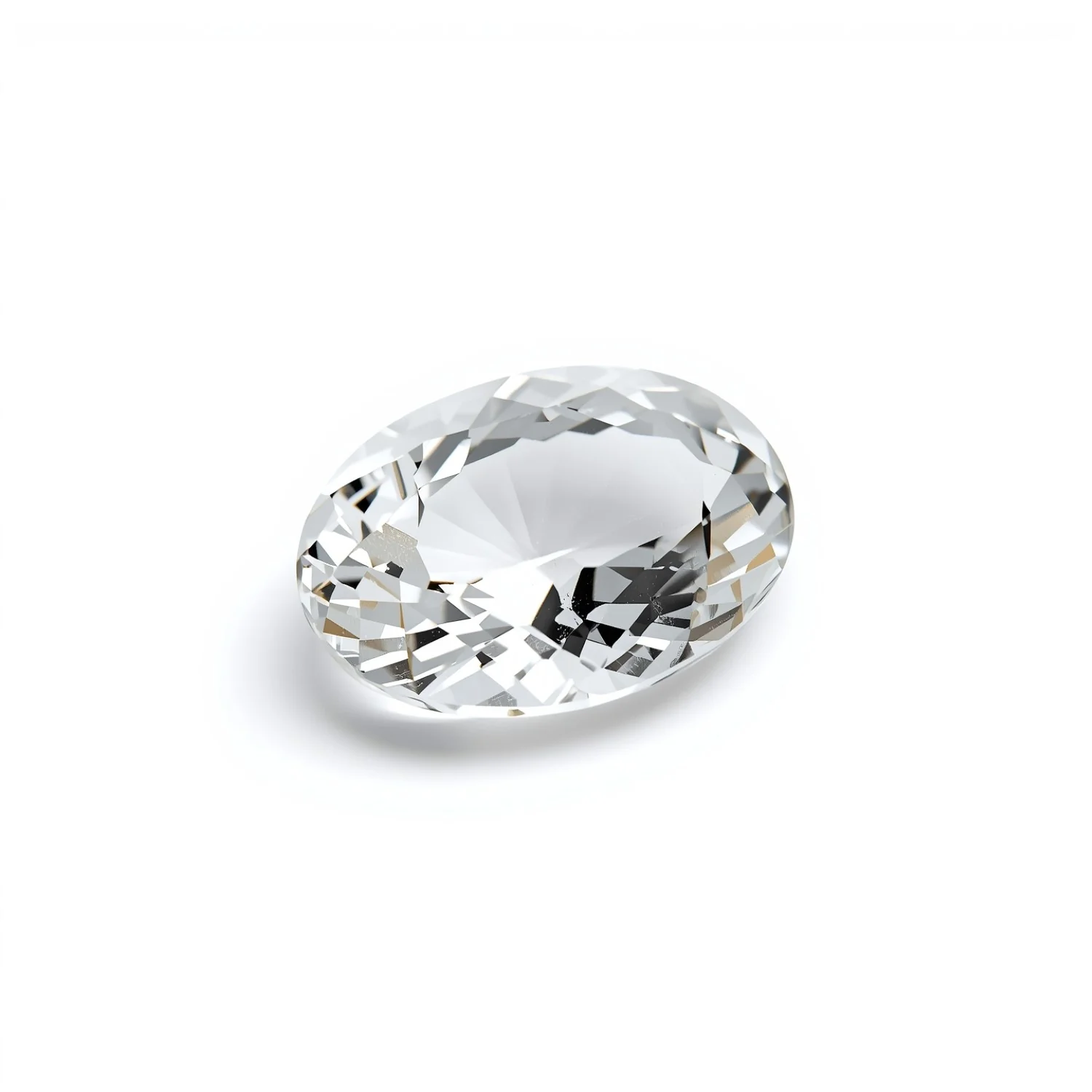 White Topaz 1PC Chunky 15x20 MM Oval Faceted White Shine Semi Precious Loose Gemstones