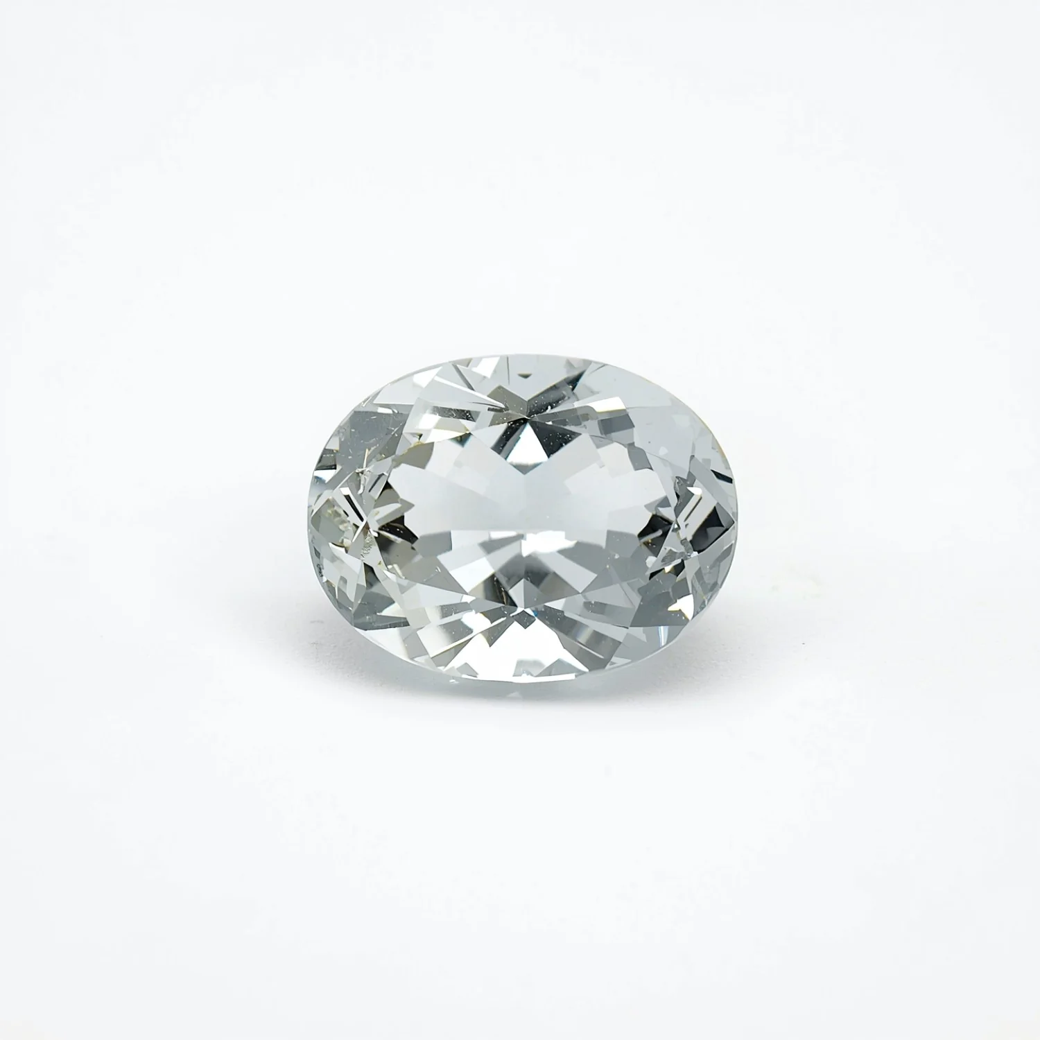 White Topaz 1PC Chunky 15x20 MM Oval Faceted White Shine Semi Precious Loose Gemstones - Image 2