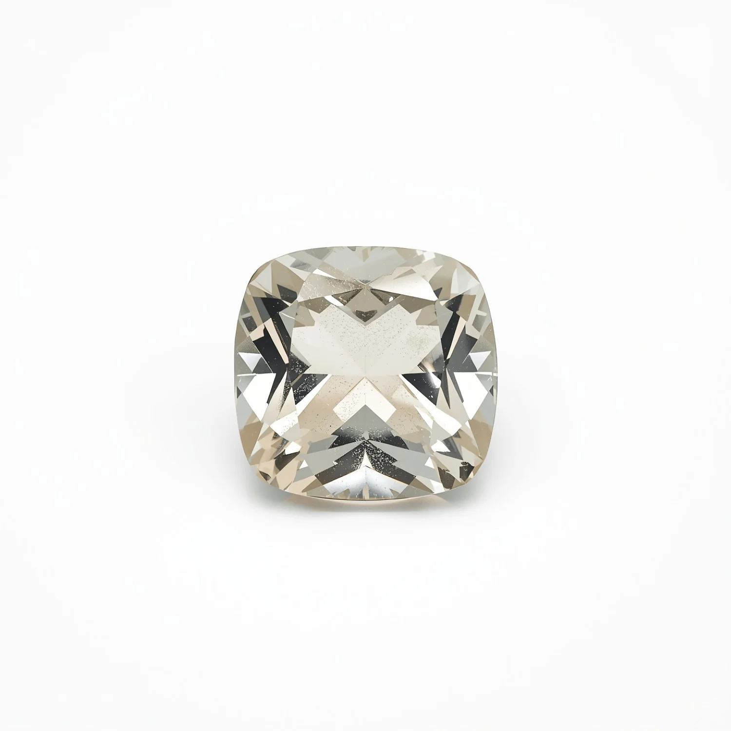 White Topaz 1PC Chunky 16x16 MM Cushion Faceted White Pure Semi Precious Loose Gemstones - Image 2