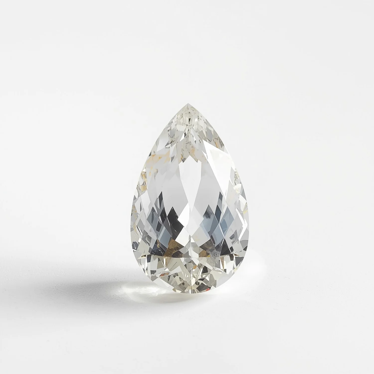 White Topaz 1PC Large 10x14 MM Pear Faceted White Fiery Semi Precious Loose Gemstone - Image 2