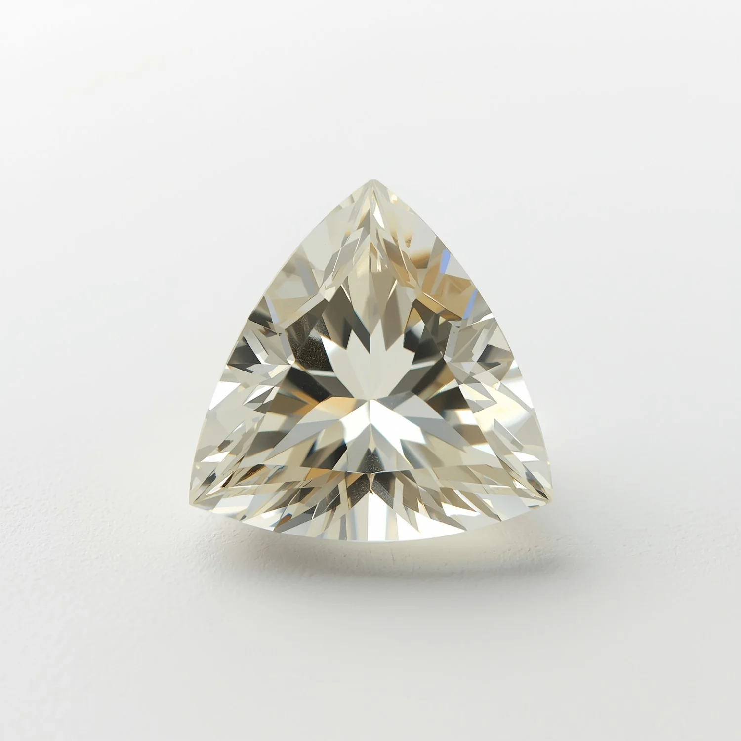 White Topaz 1PC Large 11x11 MM Triangle Faceted White Fine Semi Precious Loose Gemstone