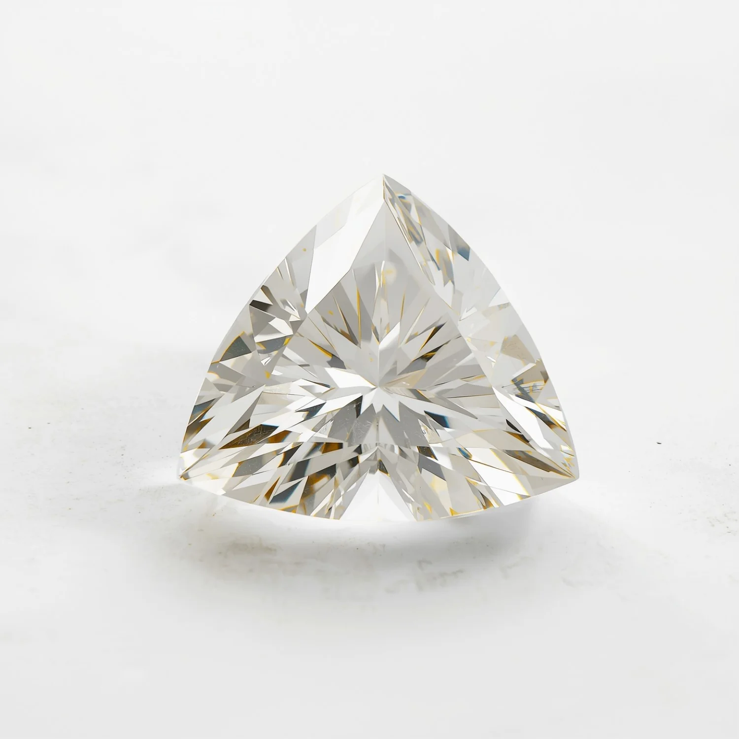 White Topaz 1PC Large 12x12 MM Triangle Faceted White High-Quality Semi Precious Loose Gemstones - Image 2