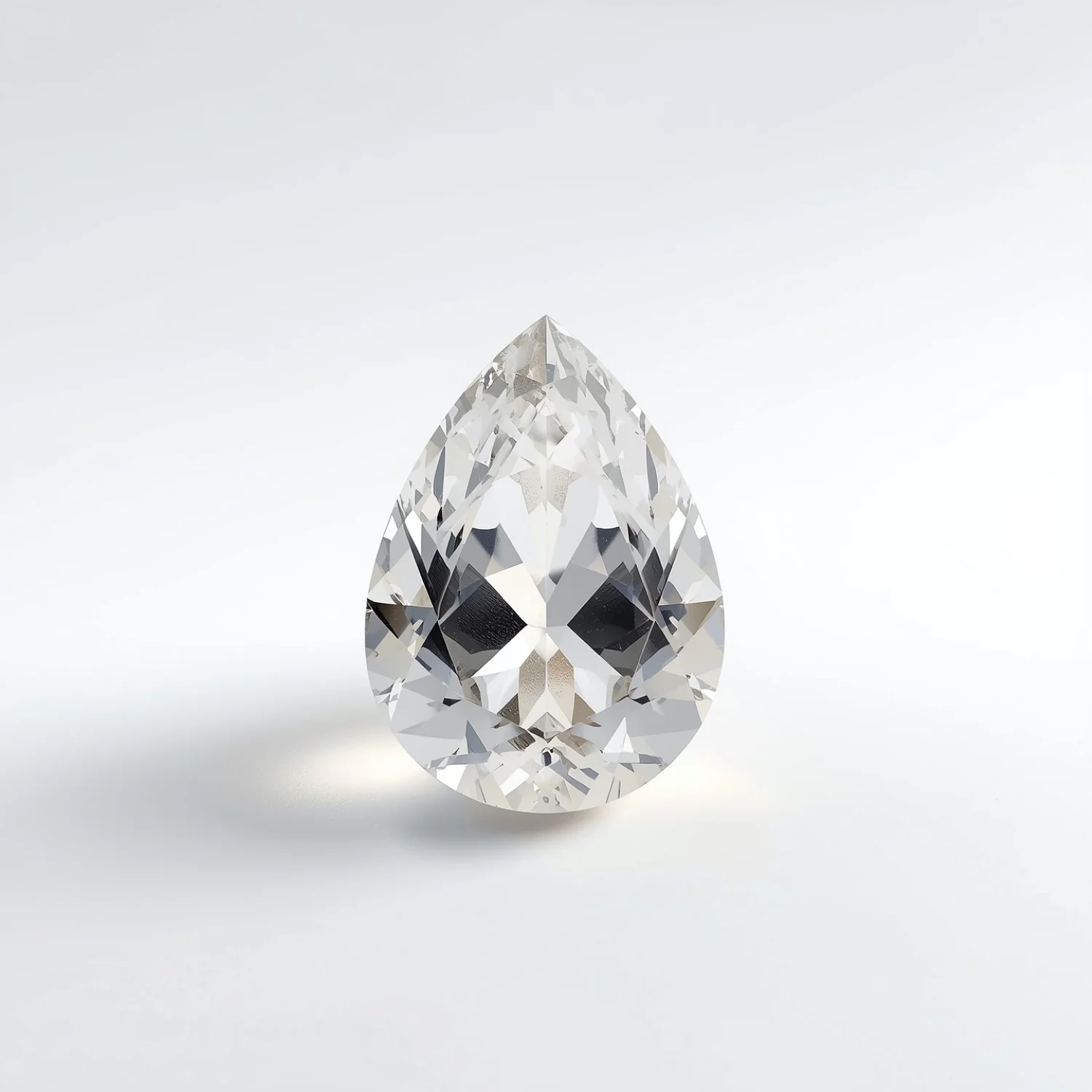 White Topaz 1PC Medium 7x10 MM Pear Faceted White High-Quality Semi Precious Loose Gems - Image 2