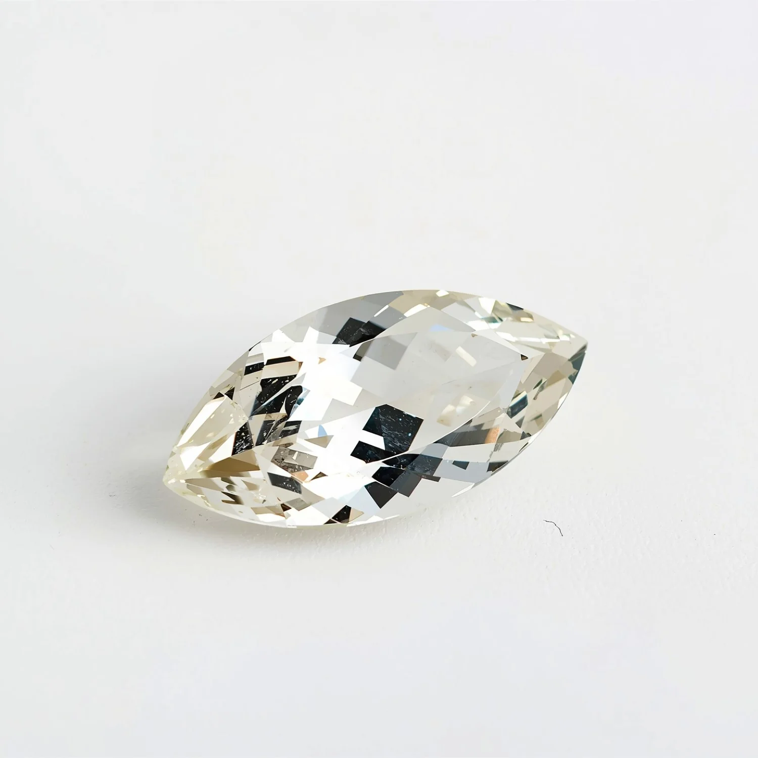 White Topaz 1PC Medium 7x14 MM Marquise Faceted White Shine Semi Precious Loose Gemstones - Image 2