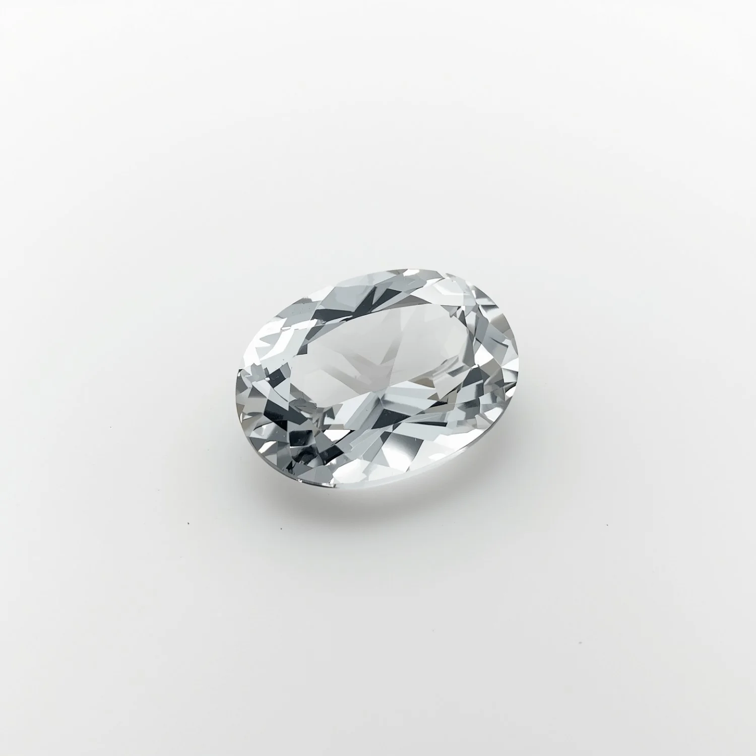 White Topaz 1PC Small 6x8 MM Oval Faceted White Natural Semi Precious Gems