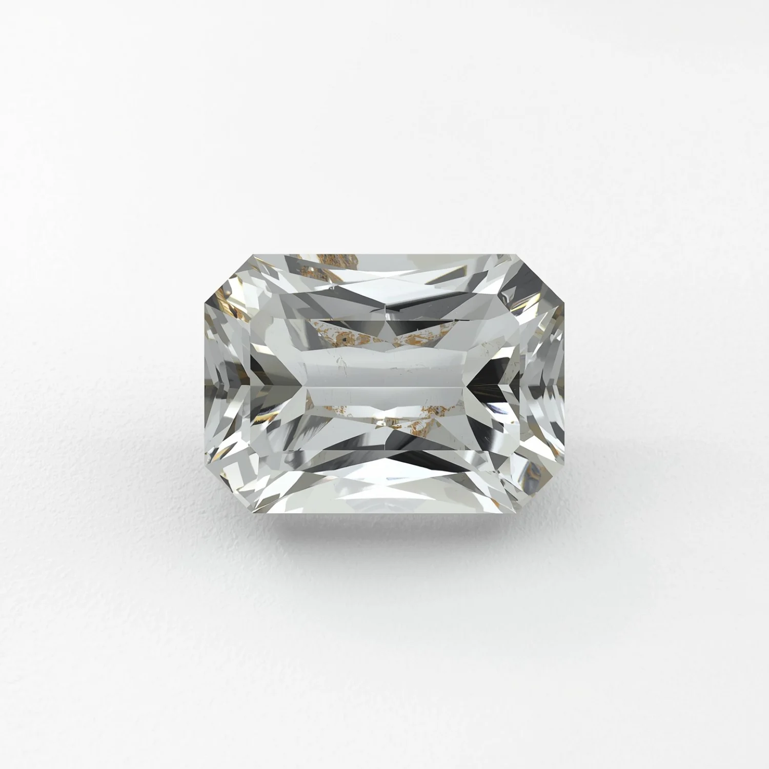 White Topaz 1PC Small 7x9 MM Emerald Faceted White Natural Semi Precious Loose Gemstone