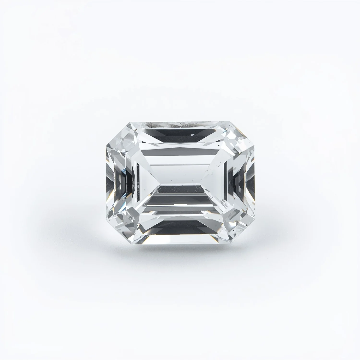 White Topaz 1PC Tiny 5x7 MM Emerald Faceted White Shine Semi Precious Loose Gemstones